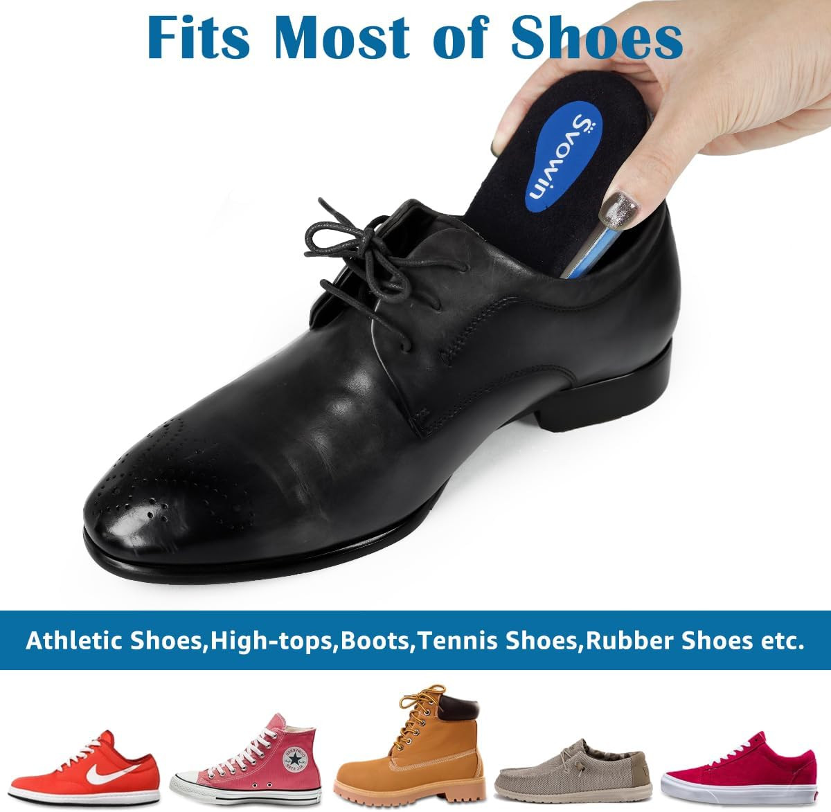 3 Layers Adjustable Heel Wedge Lift for Leg Length Discrepancies, Height