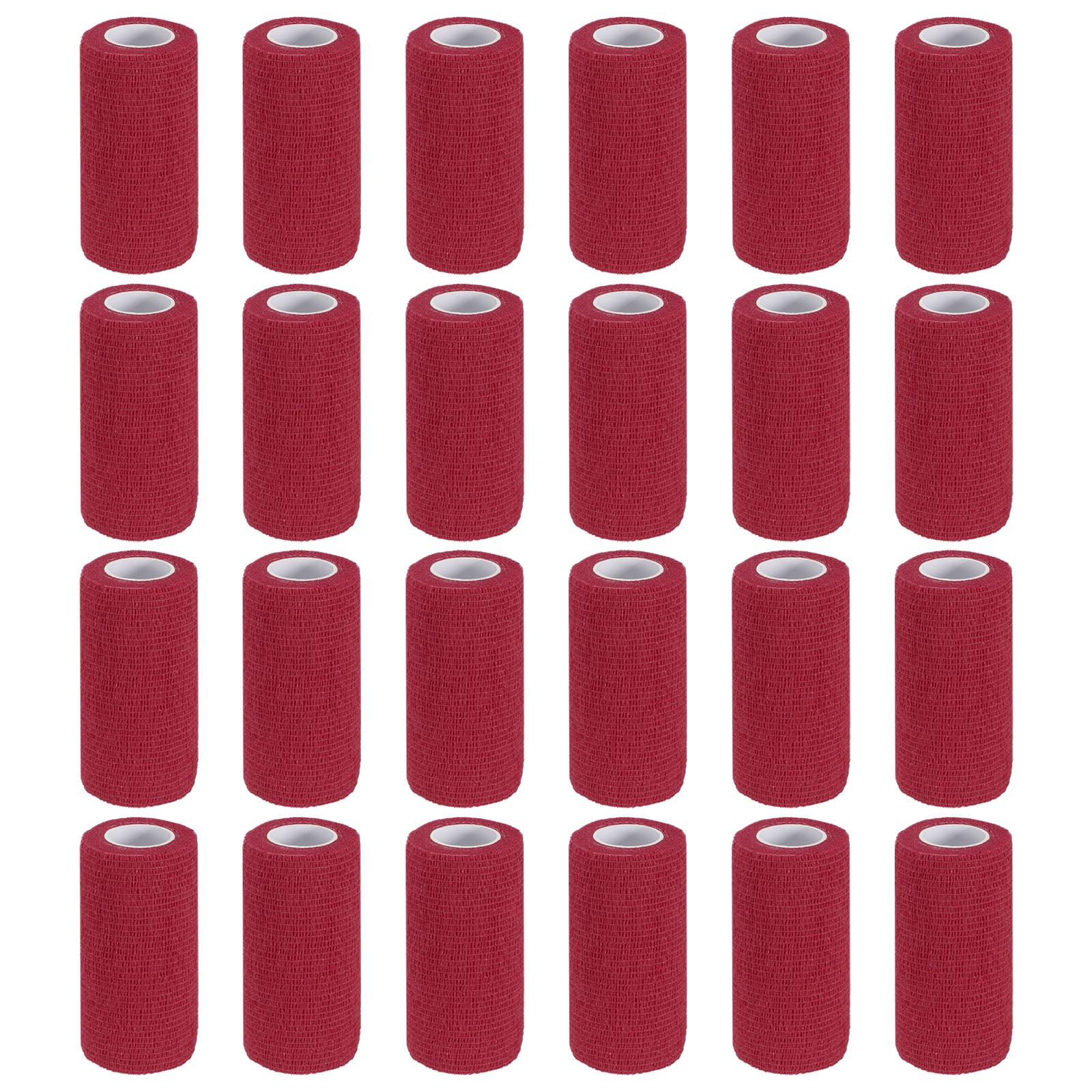 Self Adhesive Bandage Wrap 177″ x 4″, 24 Pcs Wrap Tape, Dark Red
