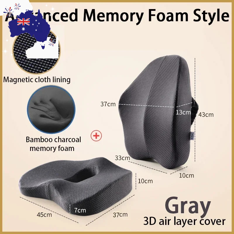 Memory Foam Seat Cushion Orthopedic Pillow Coccyx Office Chair Cushion Support W