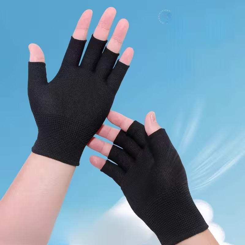 3 Pair Breathable Elastic Half-Finger Gloves – Suitable for Outdoor Sports