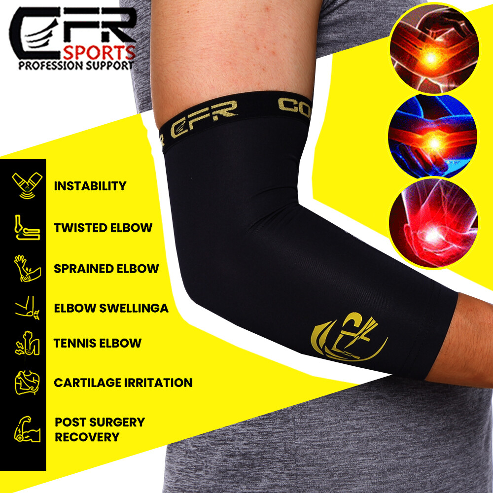 Copper Elbow Support Brace Compression Arm Sleeve Arthritis Tendonitis Joint CFR