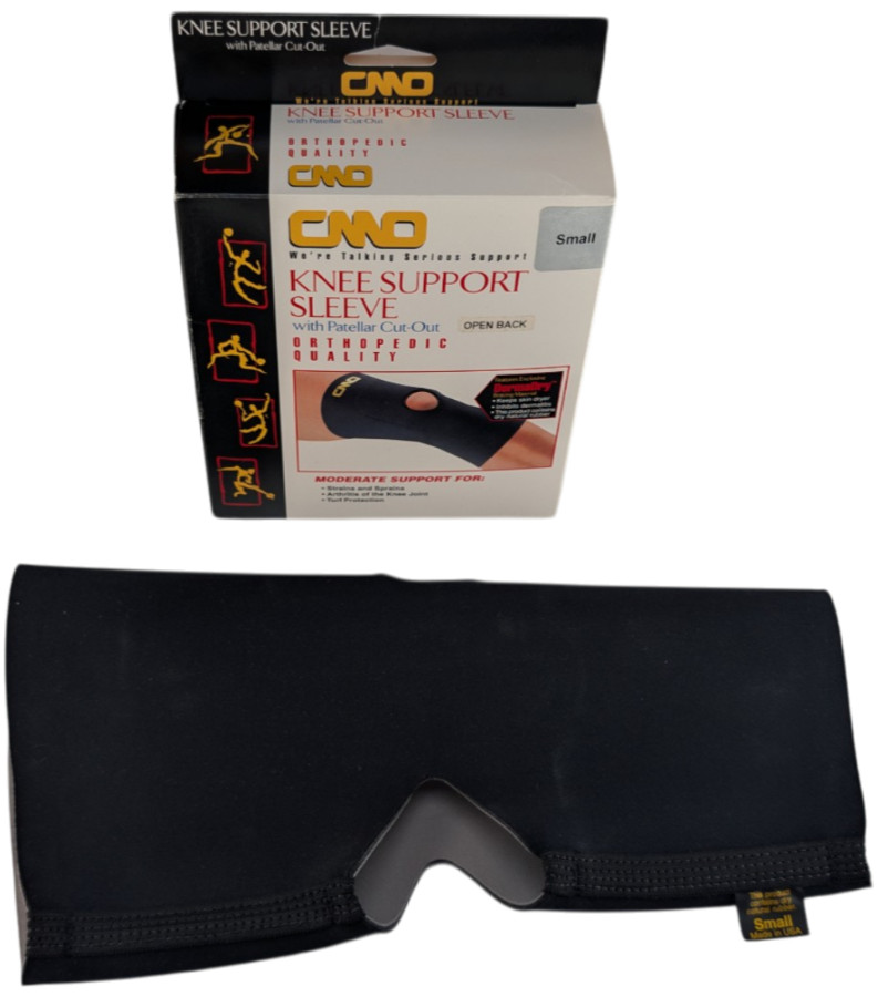 CMO Orthopedic Knee Support Sleeve Patellar Cut-Out Open Back Small 0460