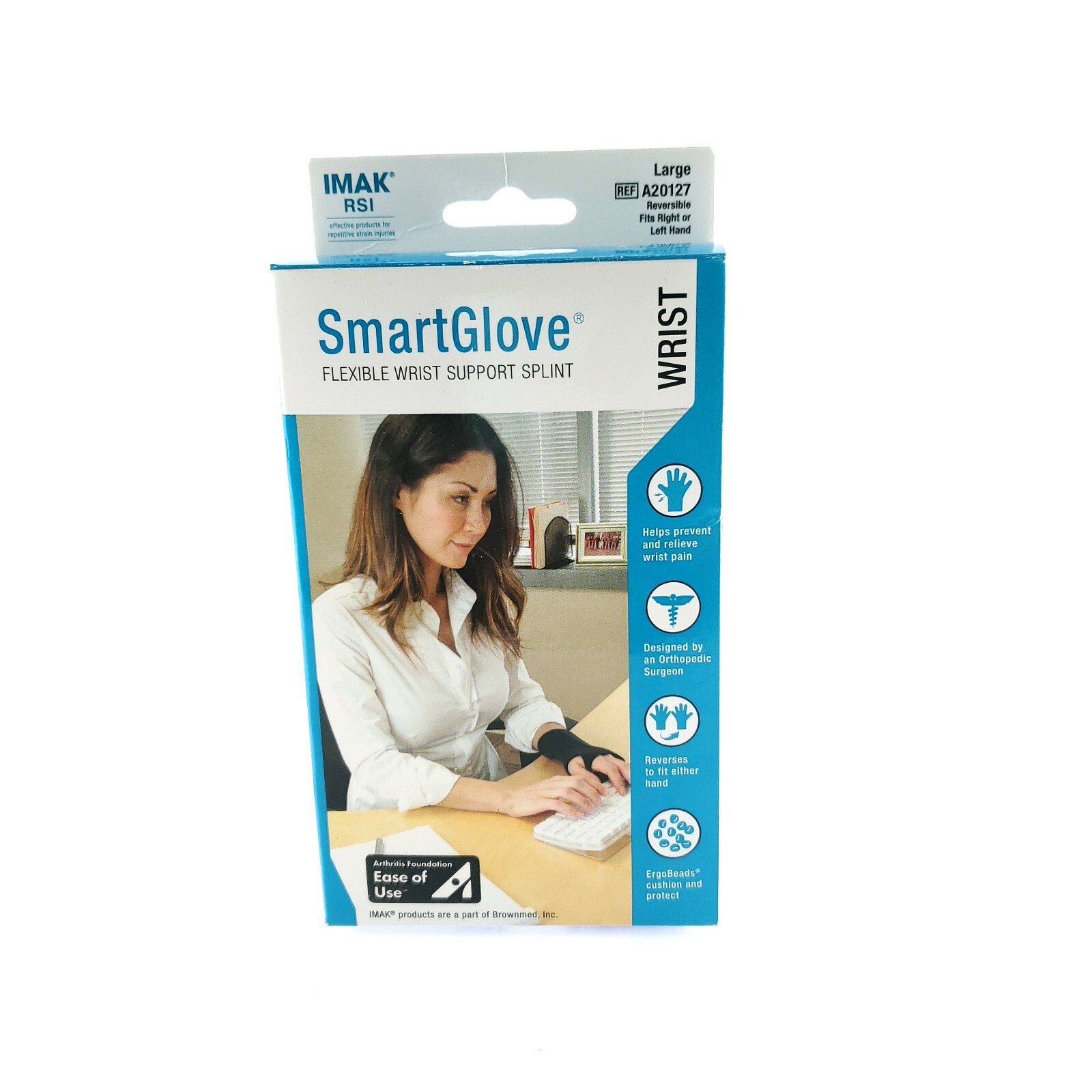 Imak RSI Smart Large Glove Flexible Wrist Support Splint For Pain USA Seller
