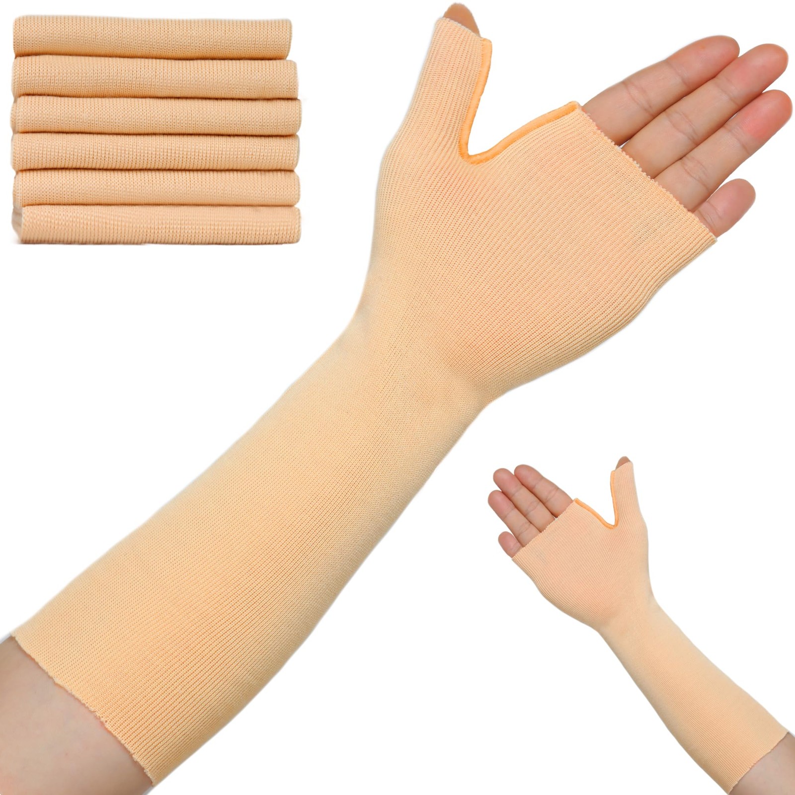 Hand Socks for Splint (Pack of 6),Elastic Stockinette Tubing,Wrist Brace with…