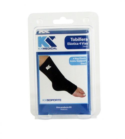 AK001US Ankle Sleeve Brace 4-Way Elastic Compression Injured Pain Weak Sprain