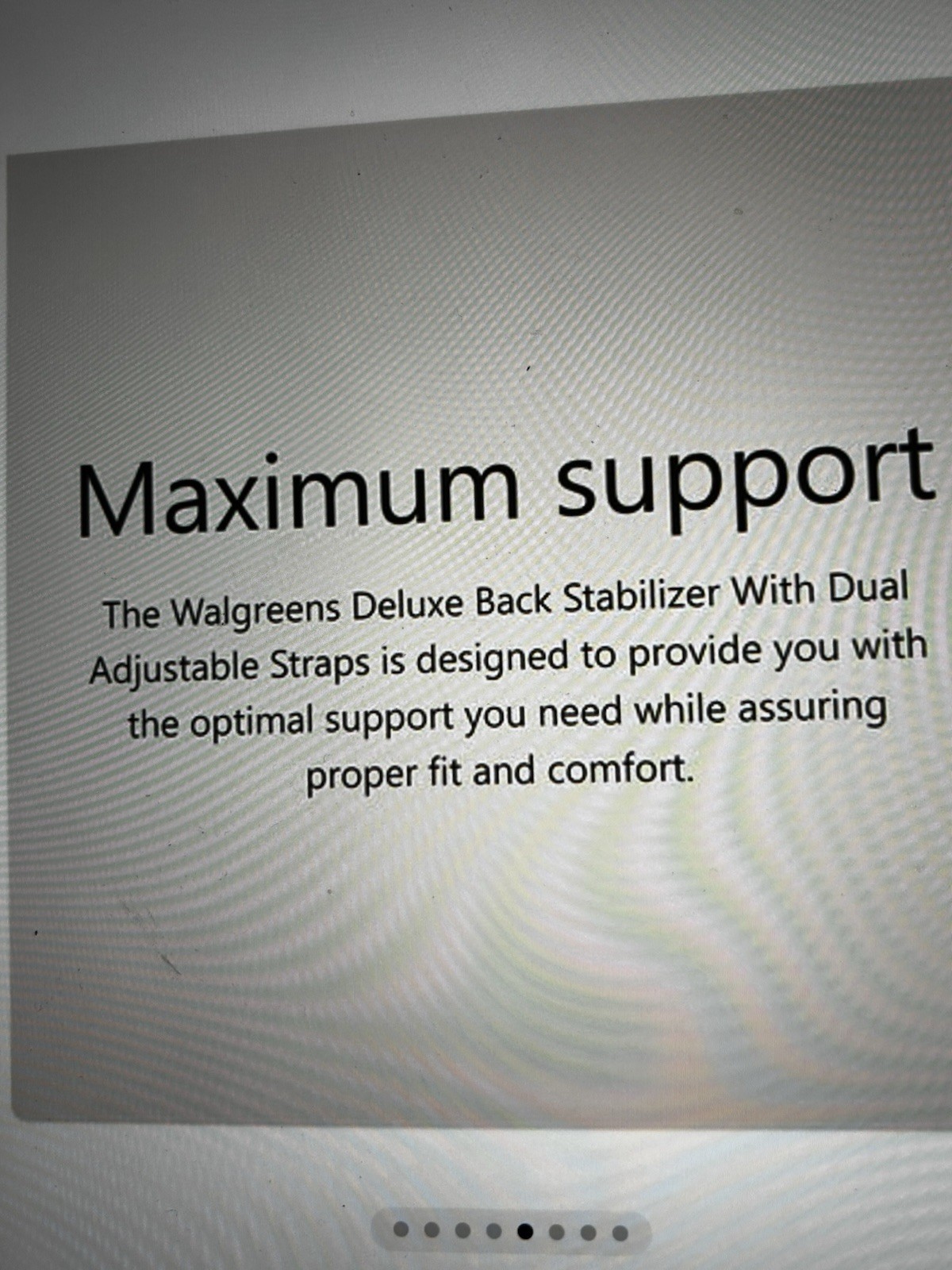 Walgreens Deluxe Back Stabilizer Support Belt Dual Adjustable Straps Size L/XL
