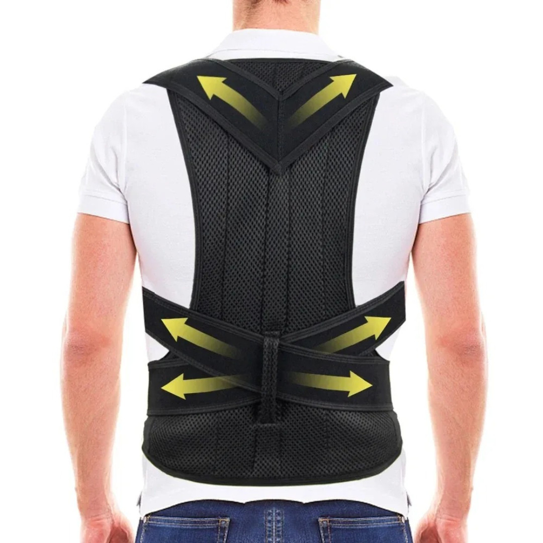Adjustable Posture Corrector Low Back Support Shoulder Brace Belt For Men Women