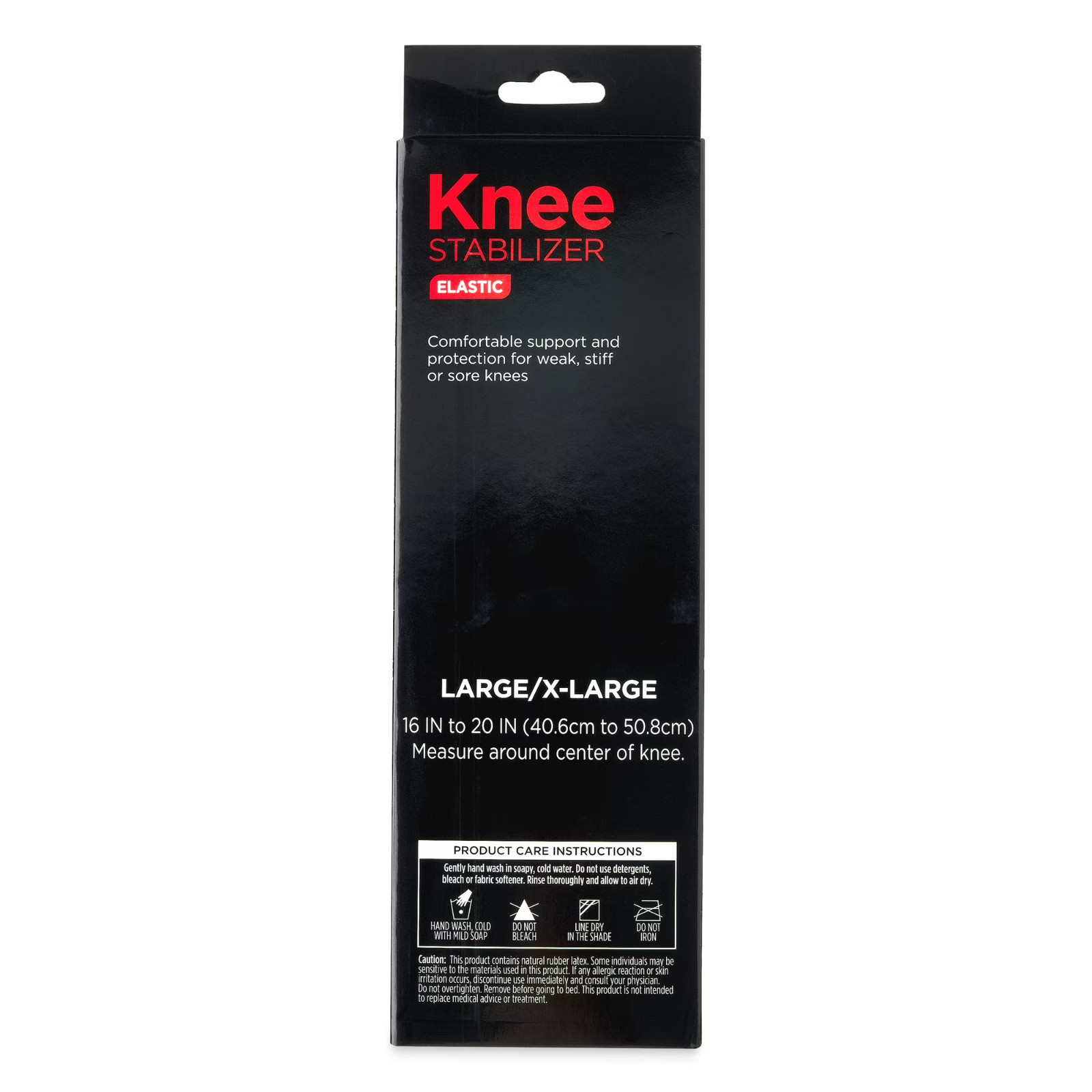 EQUATE ELASTIC KNEE STABILIZER LARGE/XLARGE, BLACK *DISTRESSED PKG