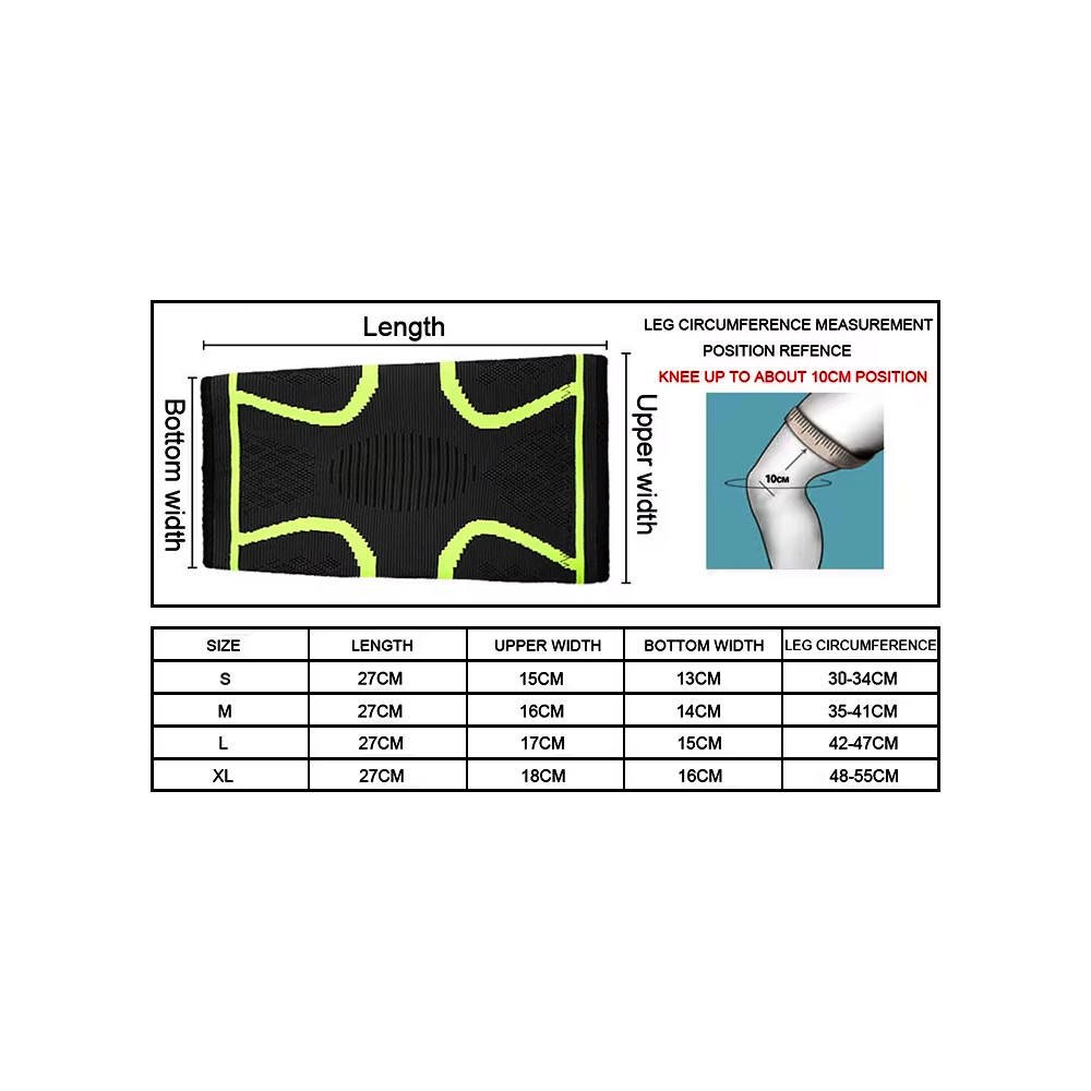 Knee Sleeve Compression Brace Support For Sport Gym Joint Pain Arthritis Relief