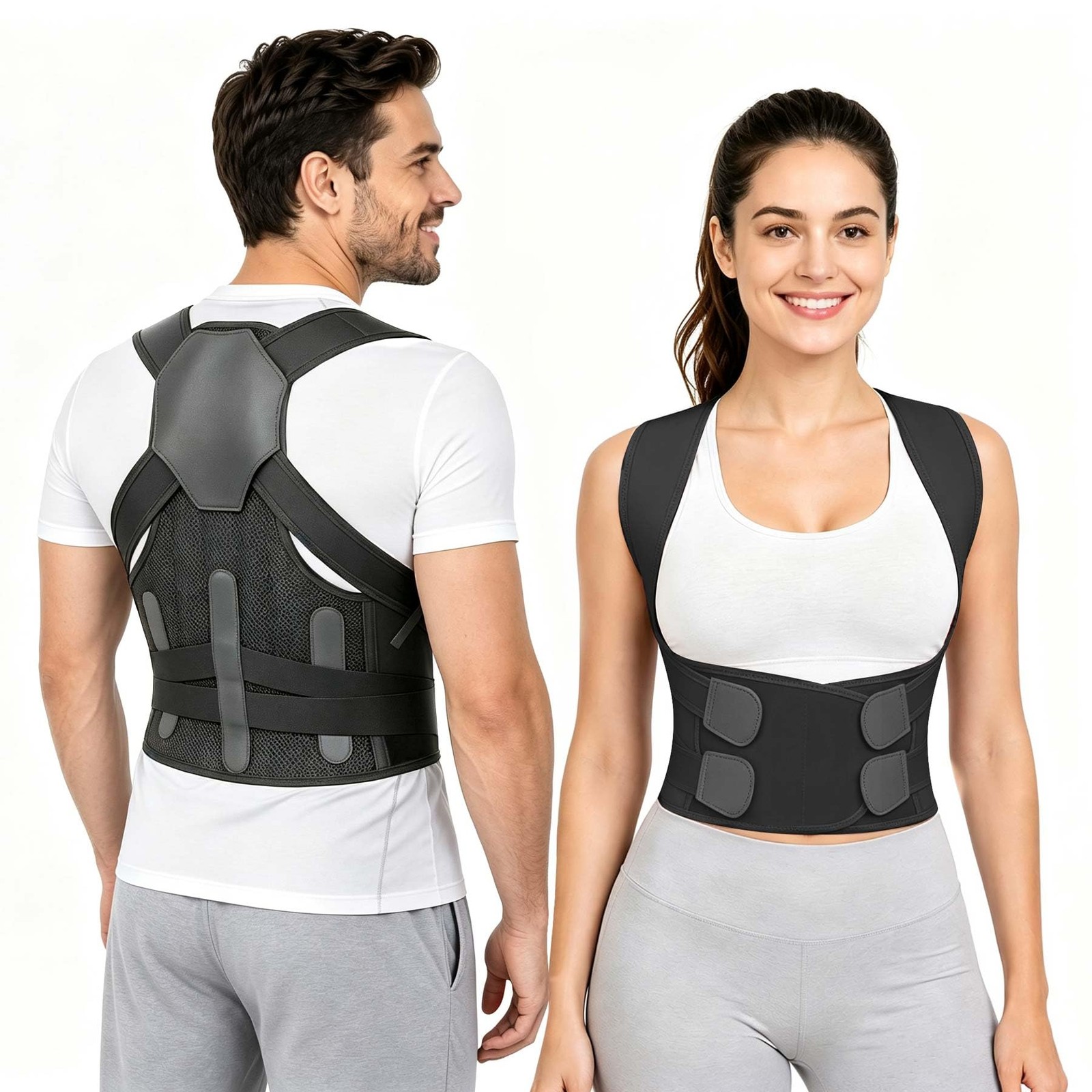 Posture Corrector for Women and Men, Adjustable Back Brace with Shoulder Supp…