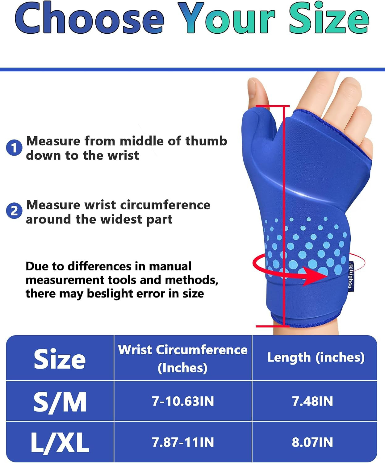 Wrist &Thumb Ice Pack Wrap -Cold&Hot Therapy Thickened Ice Gel- Hand Ice Pack