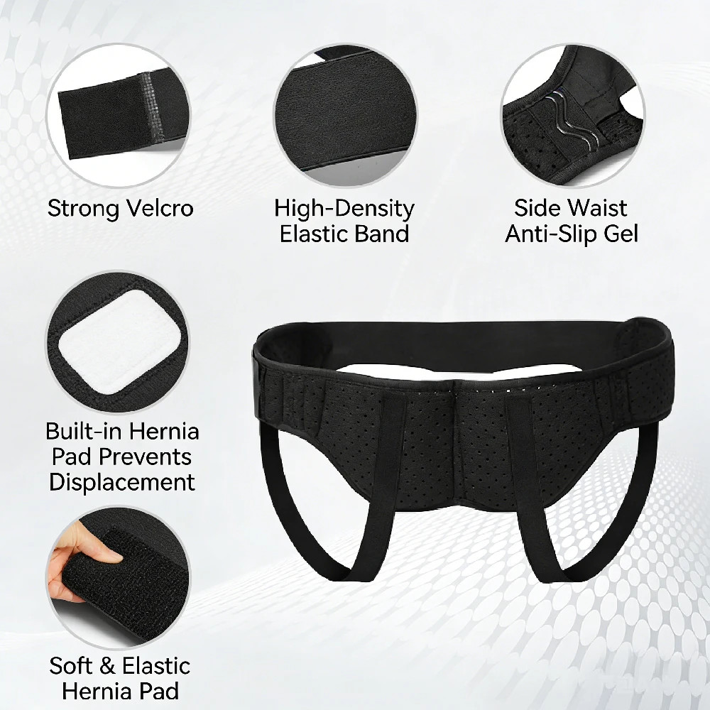 1PCS Hernia Belts for Men， Adjustable Inguinal Hernia Support Belt for Men & Wom