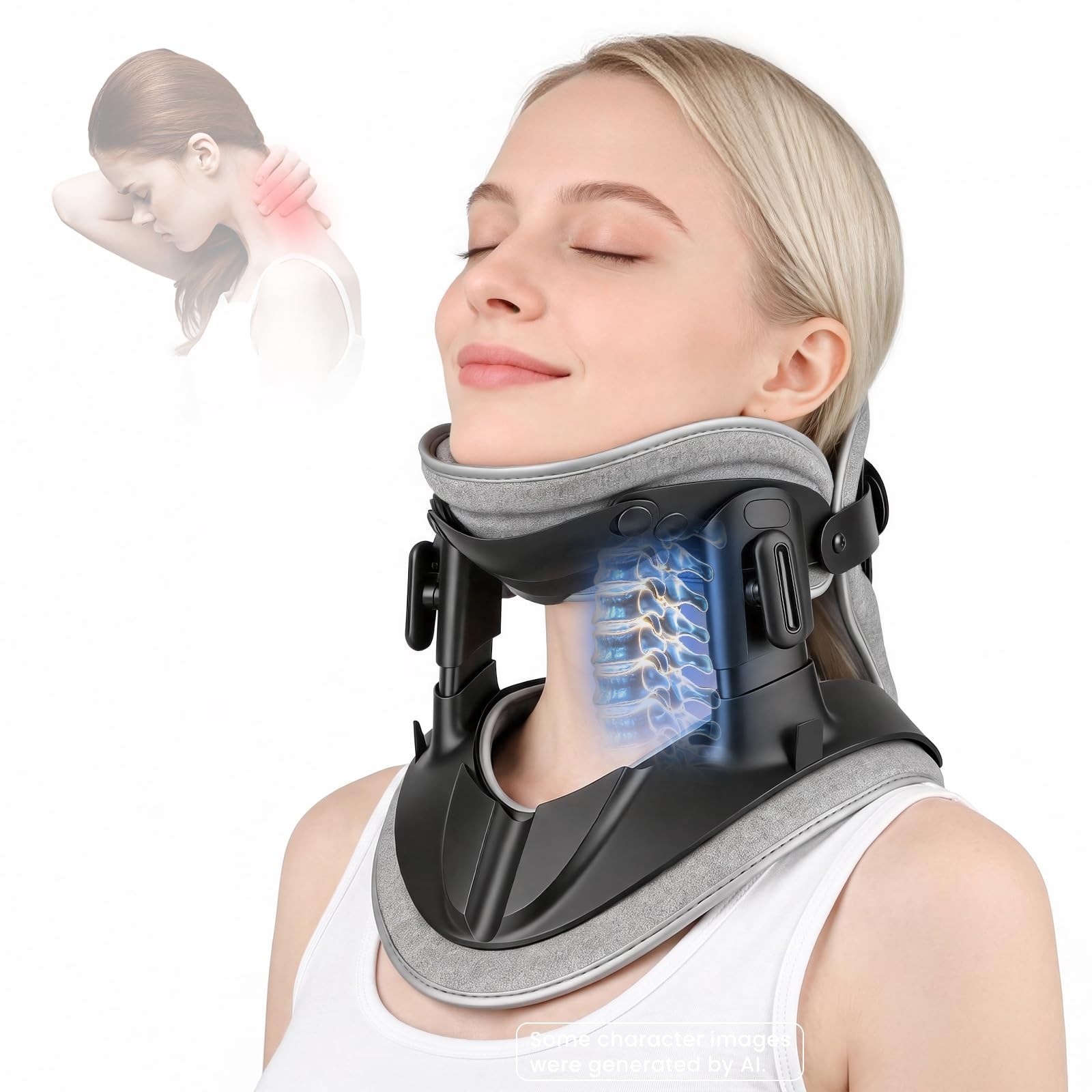 Adjustable Neck Stretcher – Cervical Traction Device for Spine Decompression & P