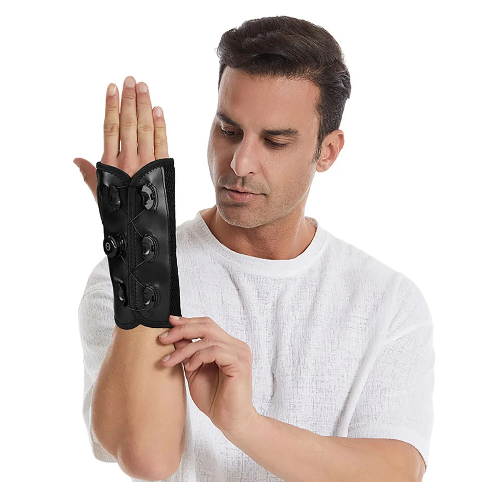 GOBYGO 1Pcs Knob Wrist Guard Removable Steel Plate Tendon Sheath Comfort Wrist B
