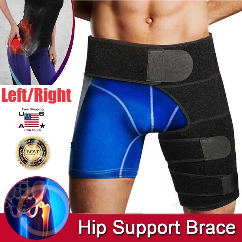 Hip Brace Thigh Brace Adjustable Compression Sleeve for Neuralgia Relief USA