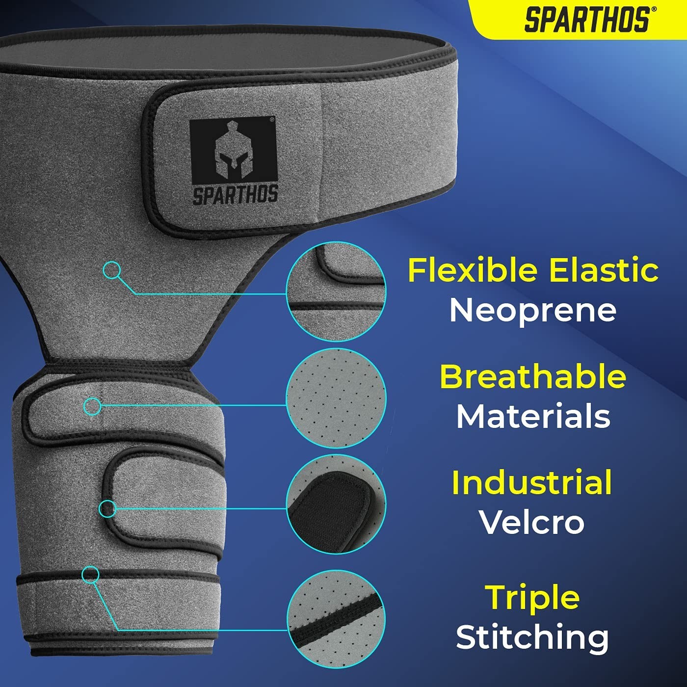 Sciatic Nerve Brace – Hip Support Belt – Sciatica, SI Joint, Hamstring Pain R…