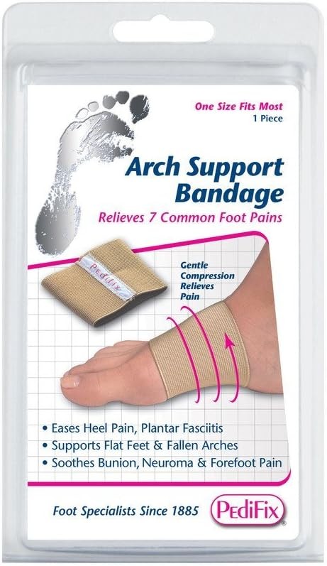 PediFix Arch Support Bandage Relieves 7 Common Foot Pains – One Size Fits Most