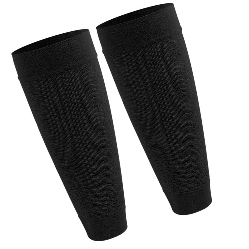 1 Pair Unisex Calf Support Sleeves Compressions Nylon Fabric Texture for Travel