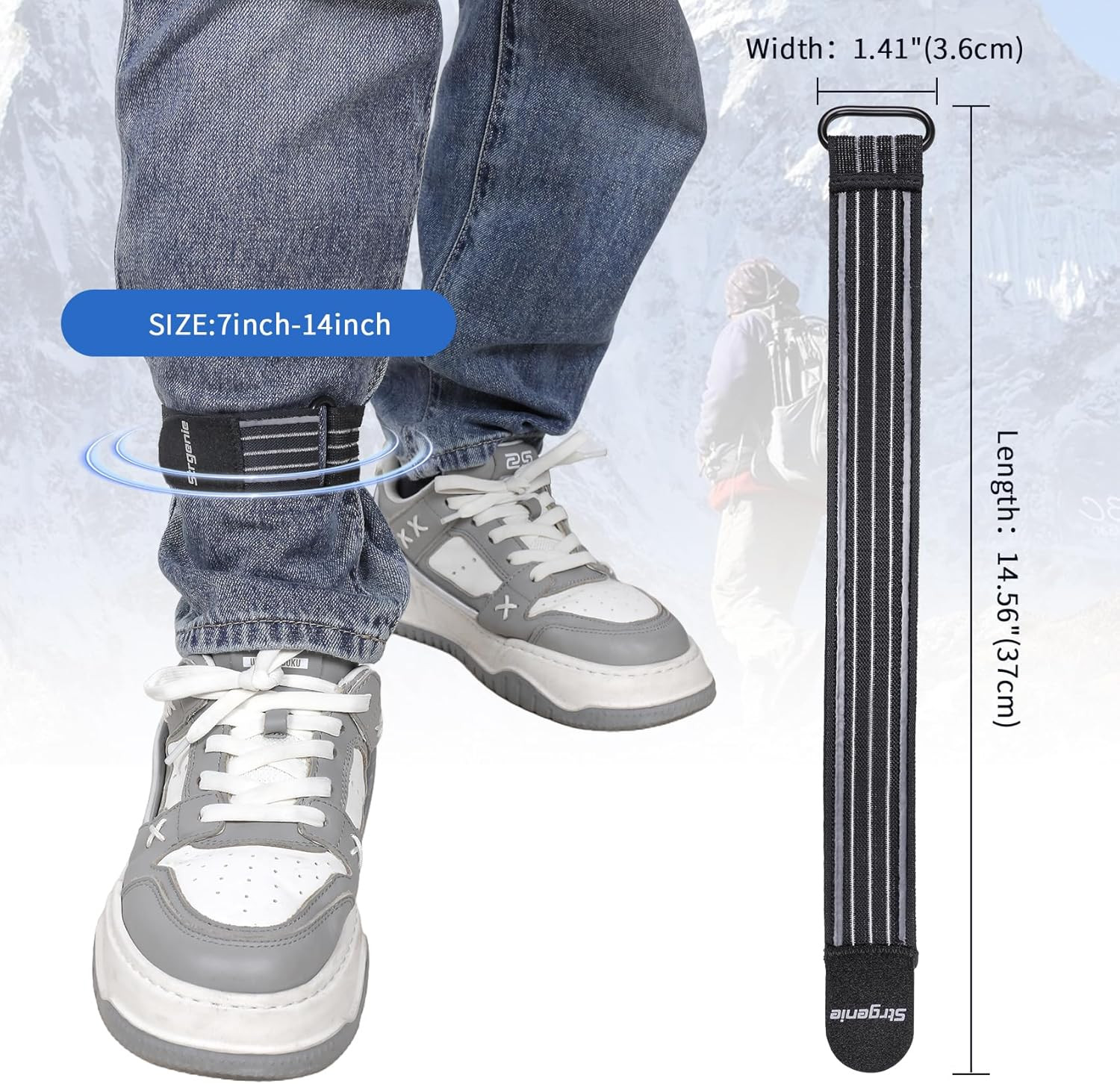 Adjustable Anti-Slip Elastic Boot Straps for Cowboy Boots and Pants