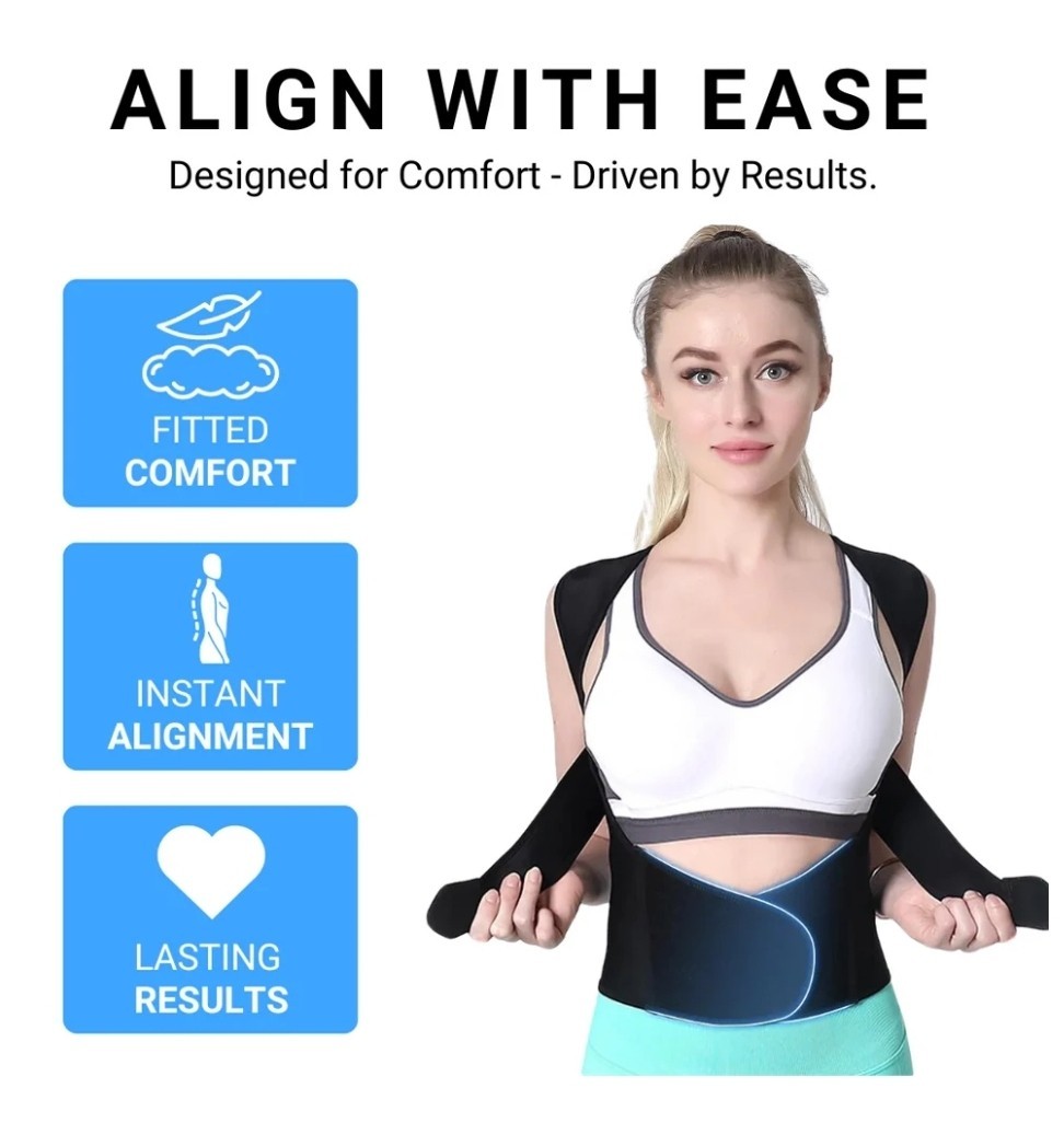 PWR Posture Unisex Adult’s Posture Corrector Rose ALIGN PRO XS (4’3″ – 5’3″)