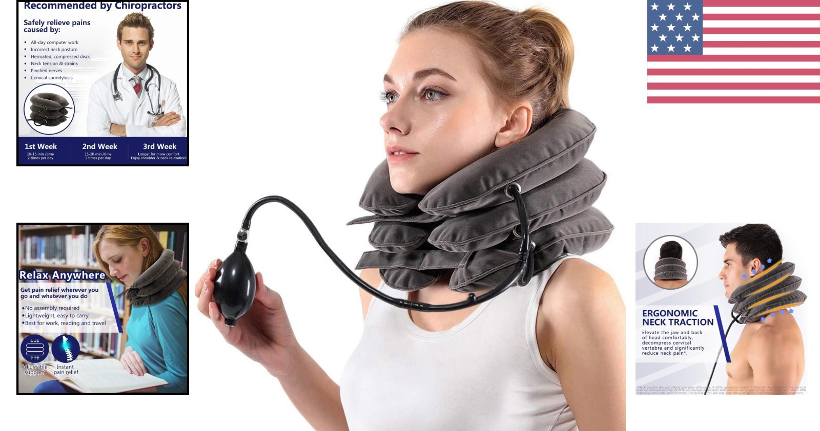 Inflatable Neck Support Brace – Ergonomic Design for Effective Pain Alleviation