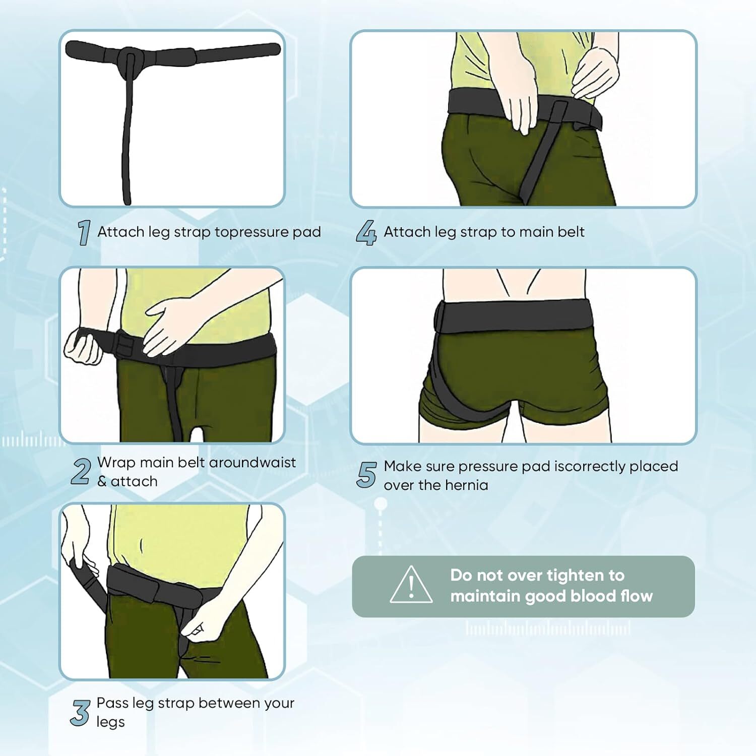 Single Hernia Support Belt Inguinal Groin Hernia Belt Pain Relief Truss Brace