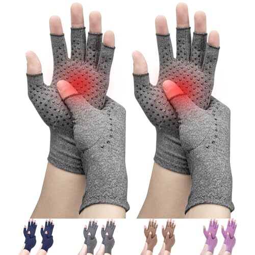 2 pares de guantes de compresión para artritis de manos, reumatoide