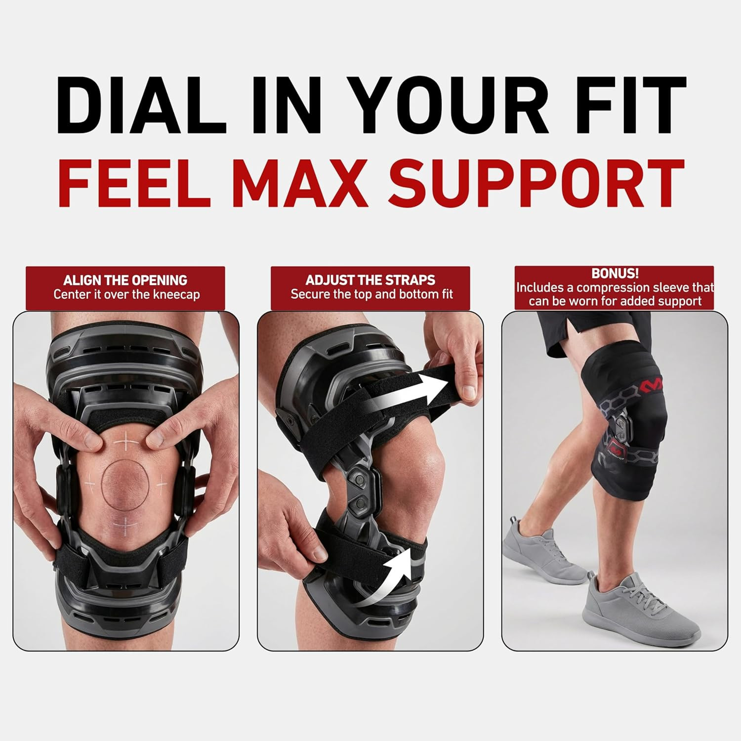 Knee Brace, Heavy Duty Hinged Knee Braces for Knee Pain, Instabilities, Ligament