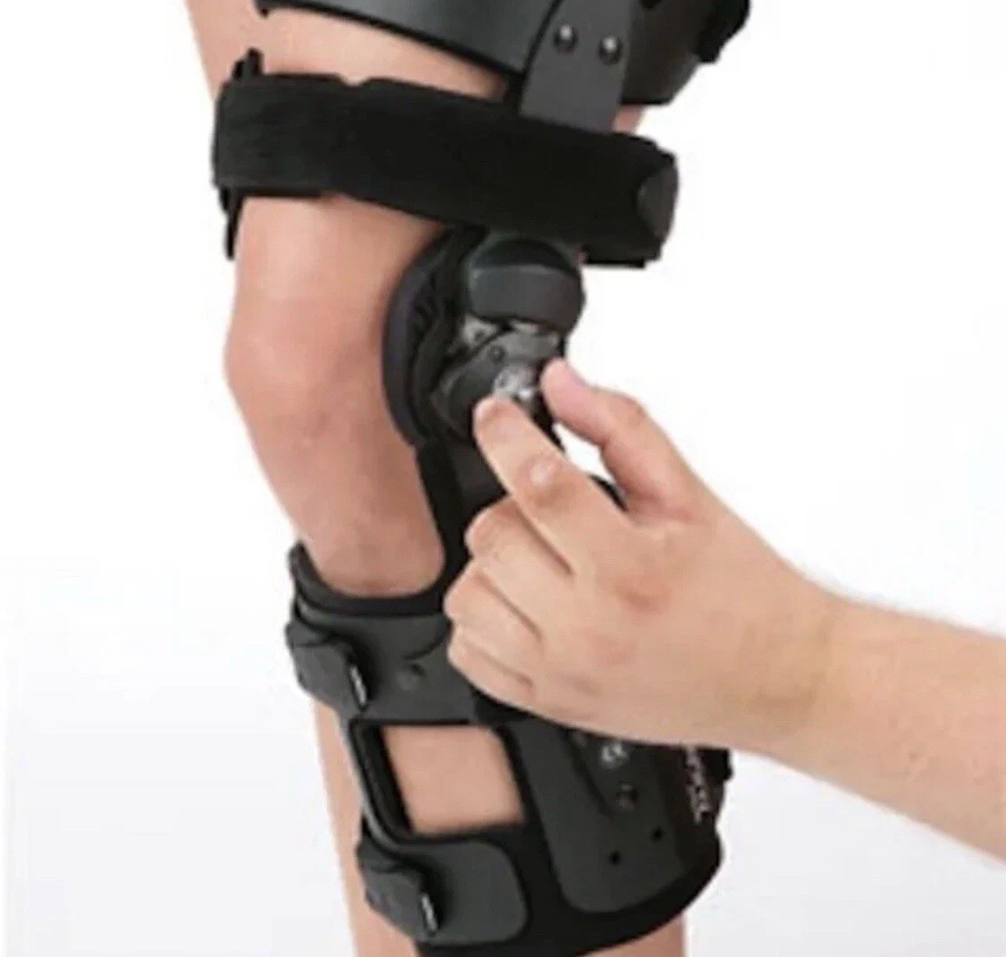 Range Of Motion Post-Op ROM Unloader Adjustable Knee Brace Protection. Neenca.