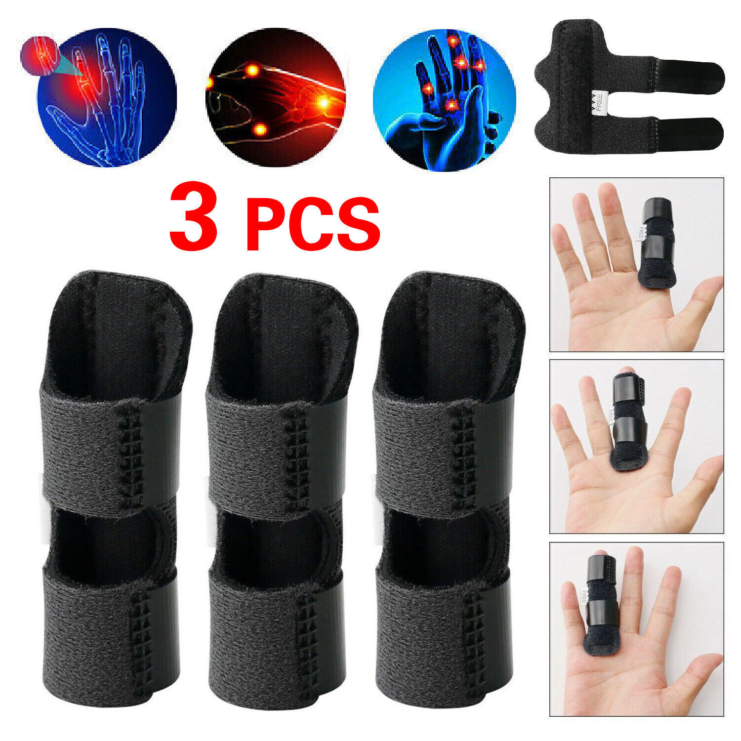 Adjustable Trigger Finger Splint Straightener Corrector Brace Support Protector