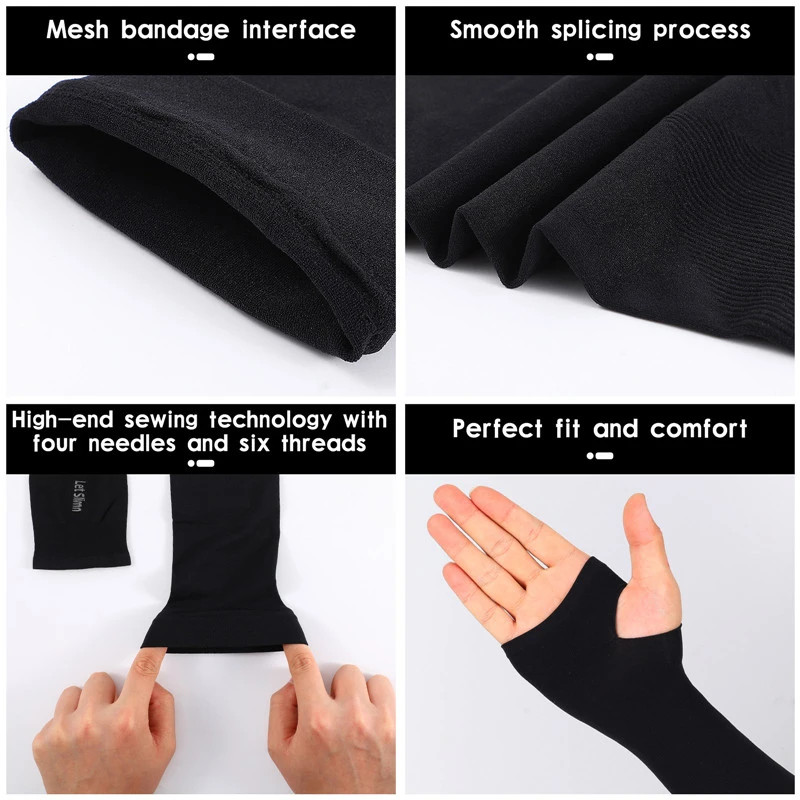 1 Pair Summer Finger Sleeve Ice Cool Wearing High Elastic Elbow Spring Outdoor