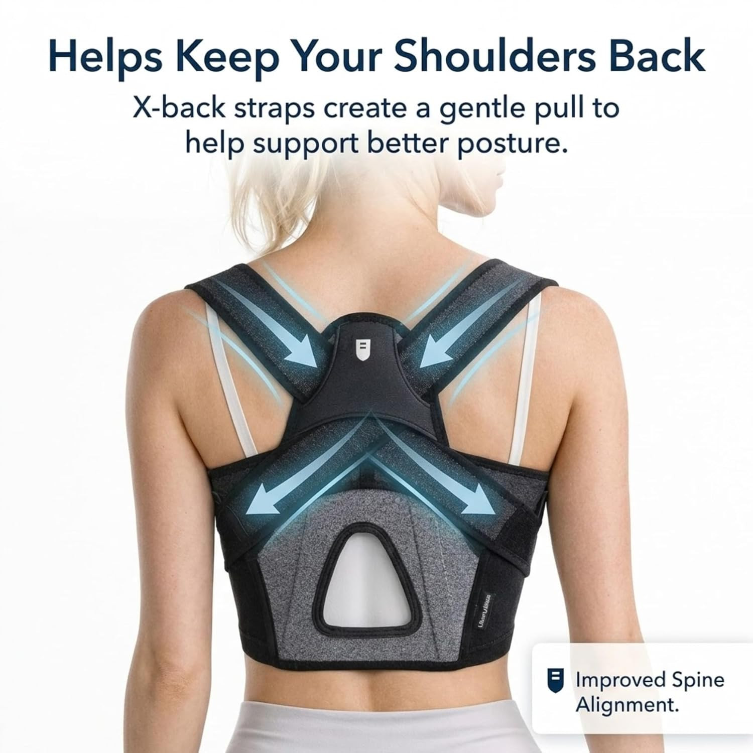 Posture Corrector for Women, Adjustable Upper-Back Brace for Shoulder & Upper-Ba