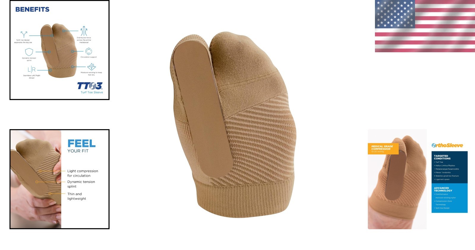 Expert-Designed Turf Toe Brace TT3 for Hallux Limitis & Big Toe Relief L/XL