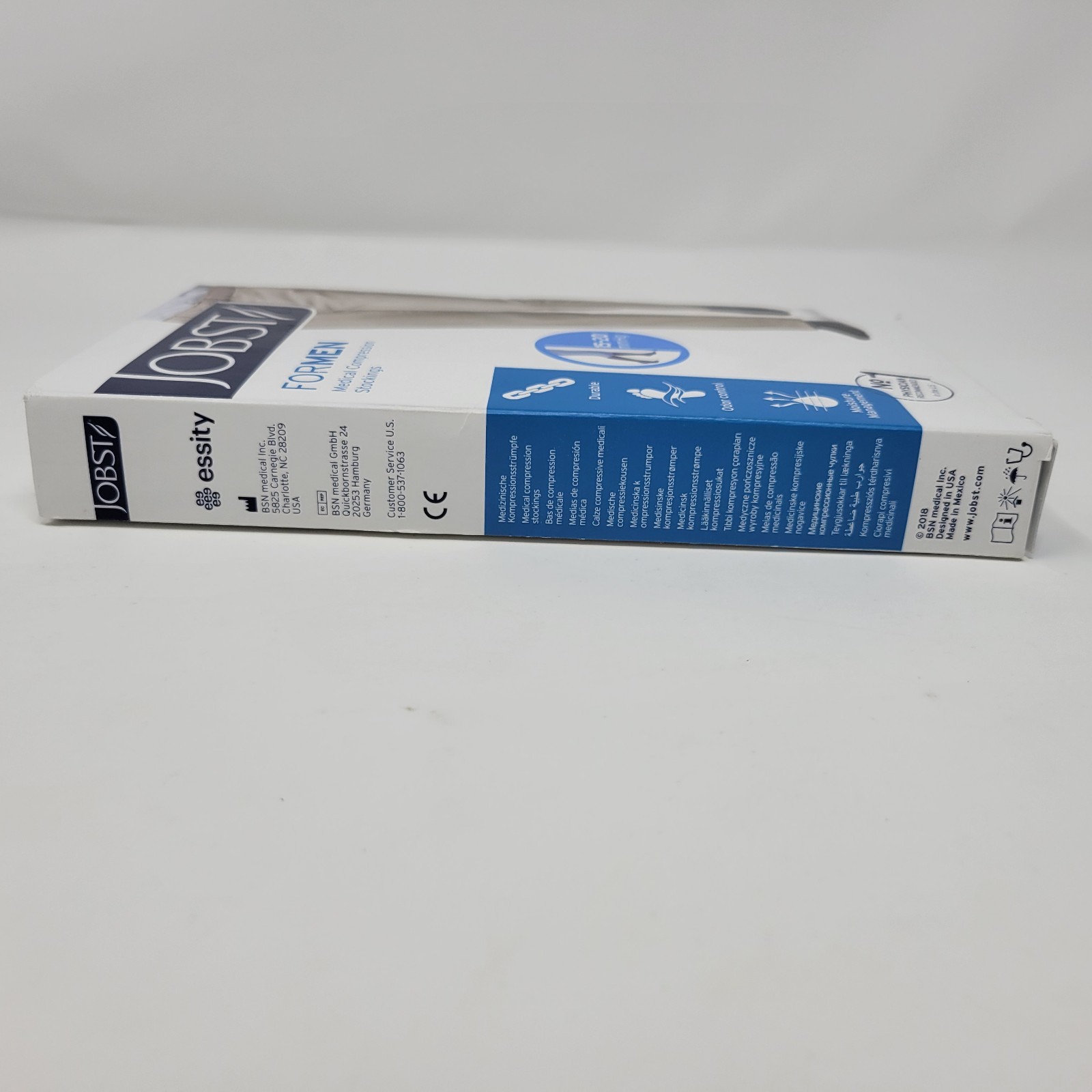 Jobst JOBST For Men 15 20 mmHg Compression Knee High Stockings Medium Black New