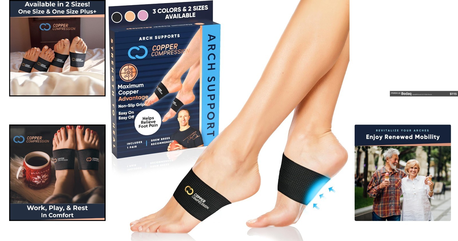 Breathable Compression Sleeves for Arch Support – Pain Relief for All Foot Types
