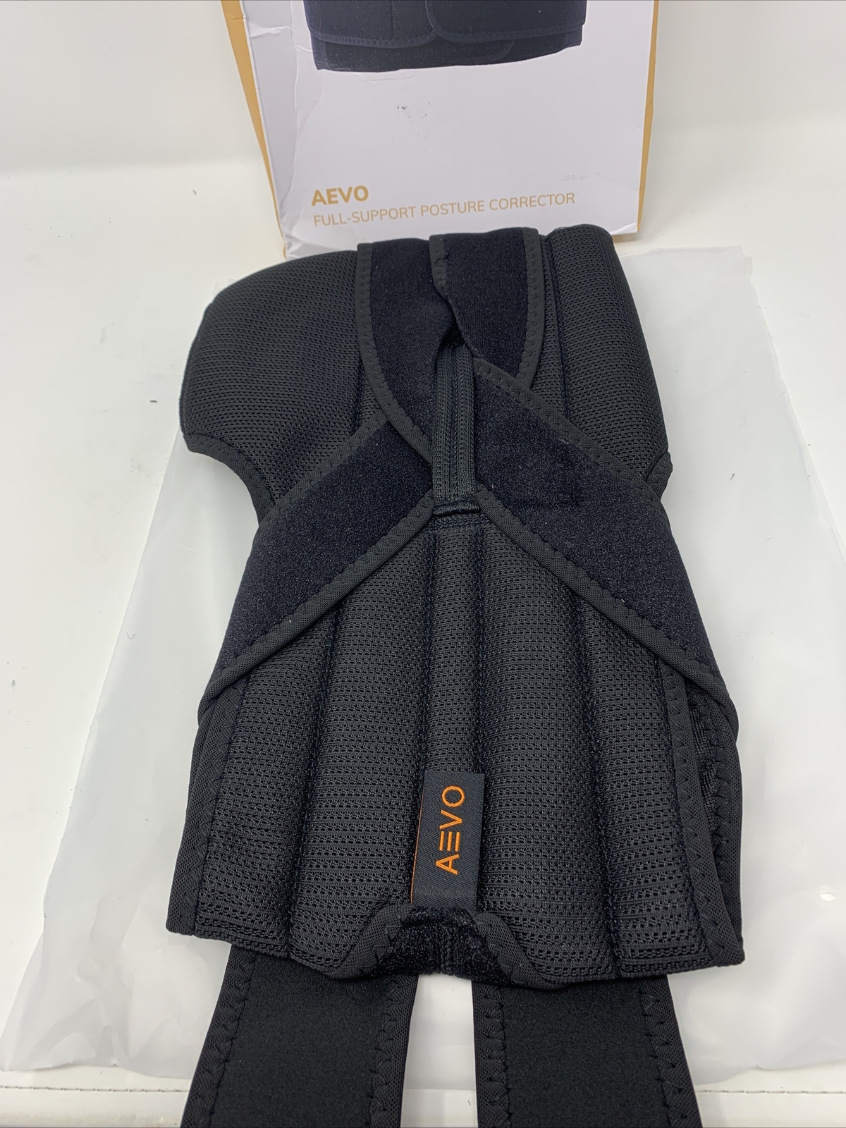 AEVO Full-Support Posture Corrector, Back Brace – Unisex – Medium – Black