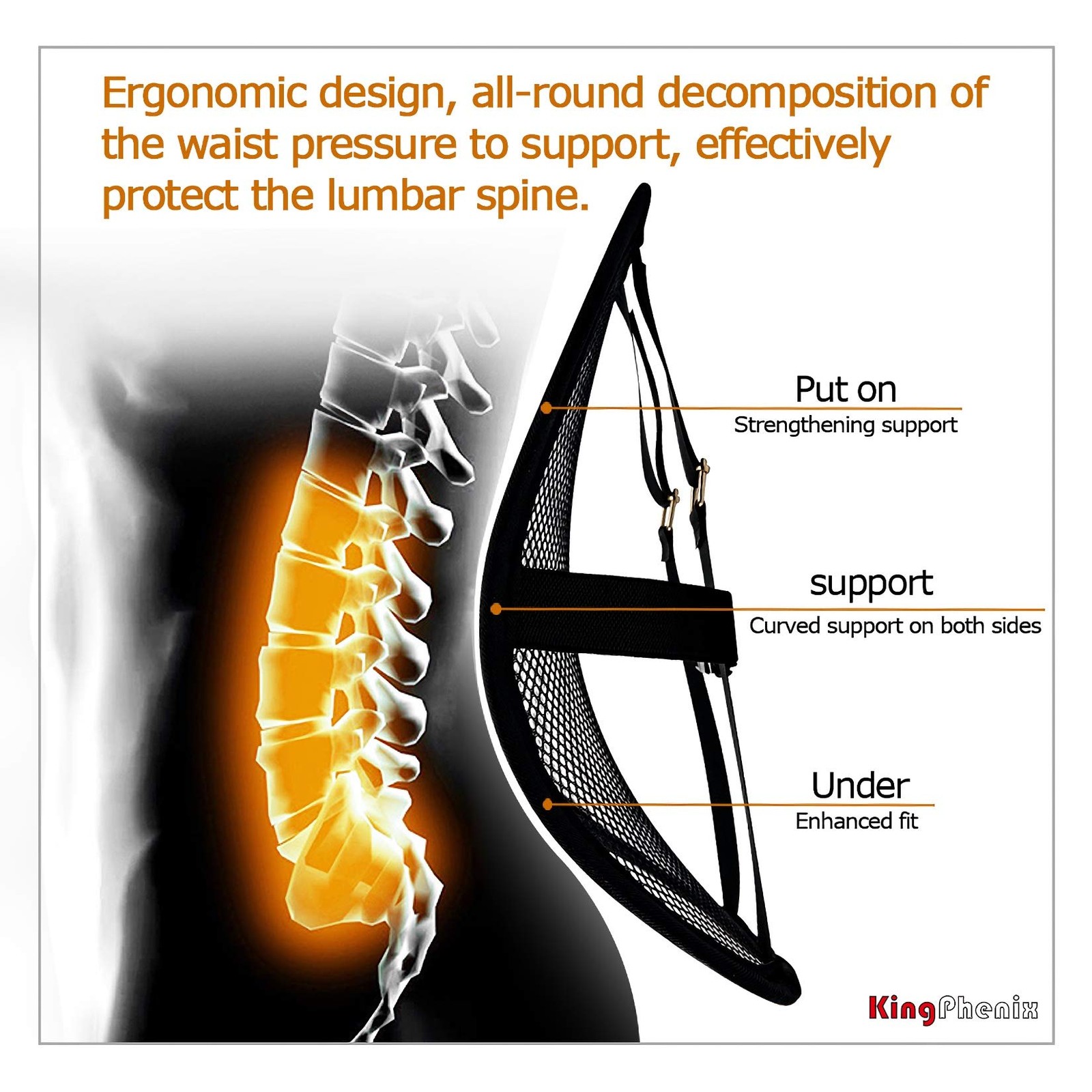 Lumbar (2 Pack) with Breathable Mesh, Suit for Car, Office Chair