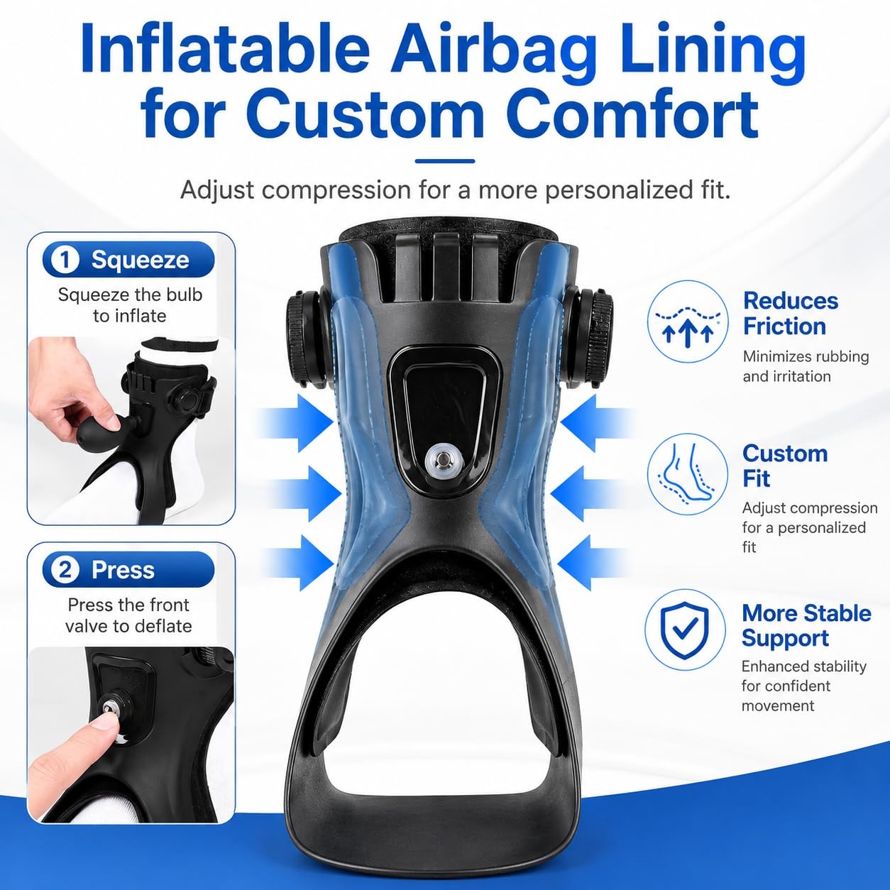 AFO Drop Foot Brace,Upgraded Ankle Foot Orthosis Support for Hemiplegia Strok…