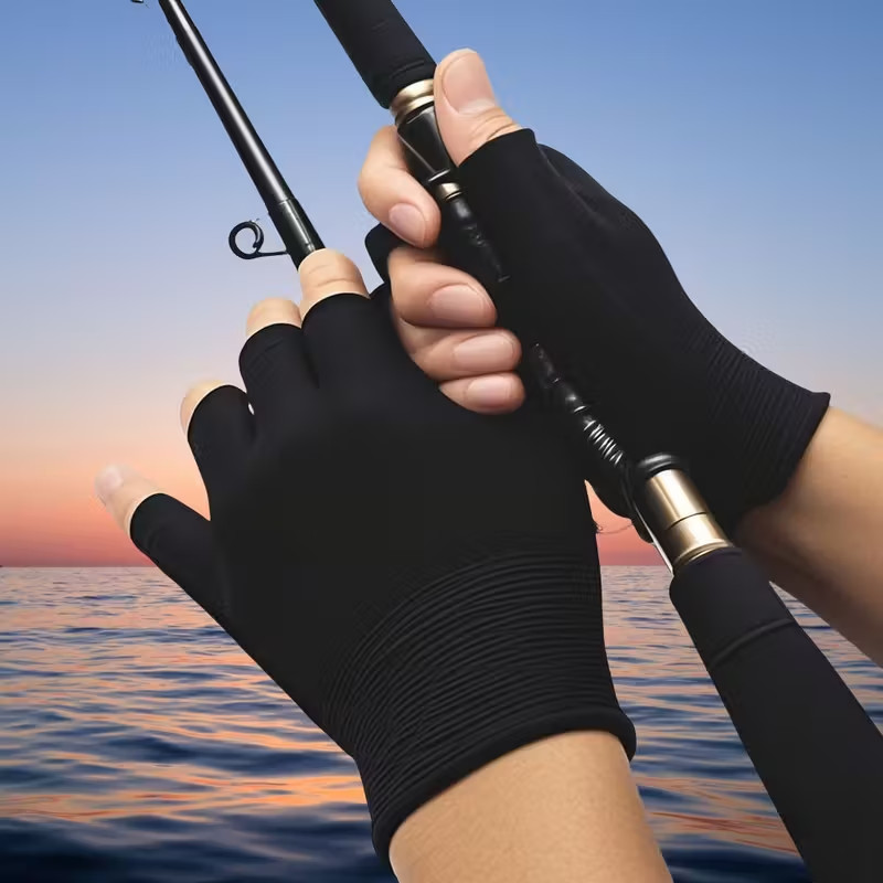 3 Pair Breathable Elastic Half-Finger Gloves – Suitable for Outdoor Sports