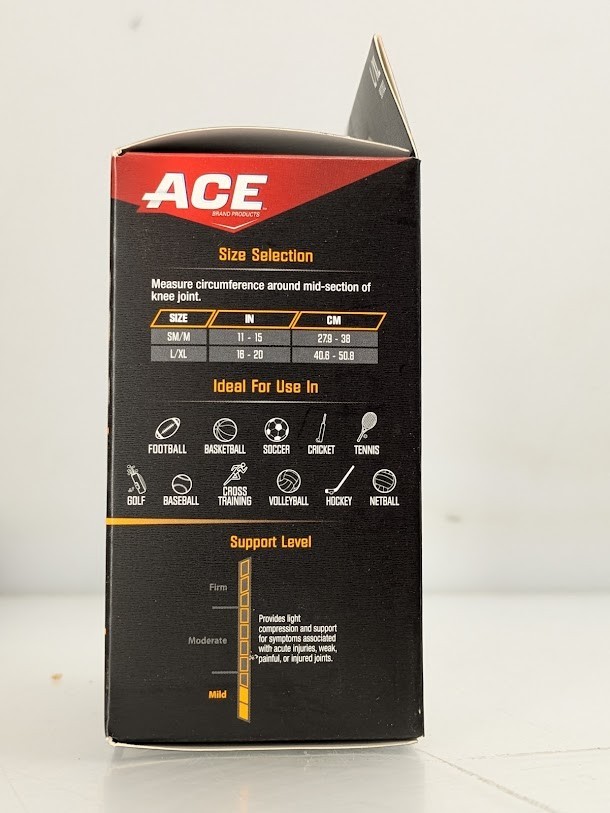 ACE Compression Knee Support Size Large / Extra Large 1 Mild Support Compression