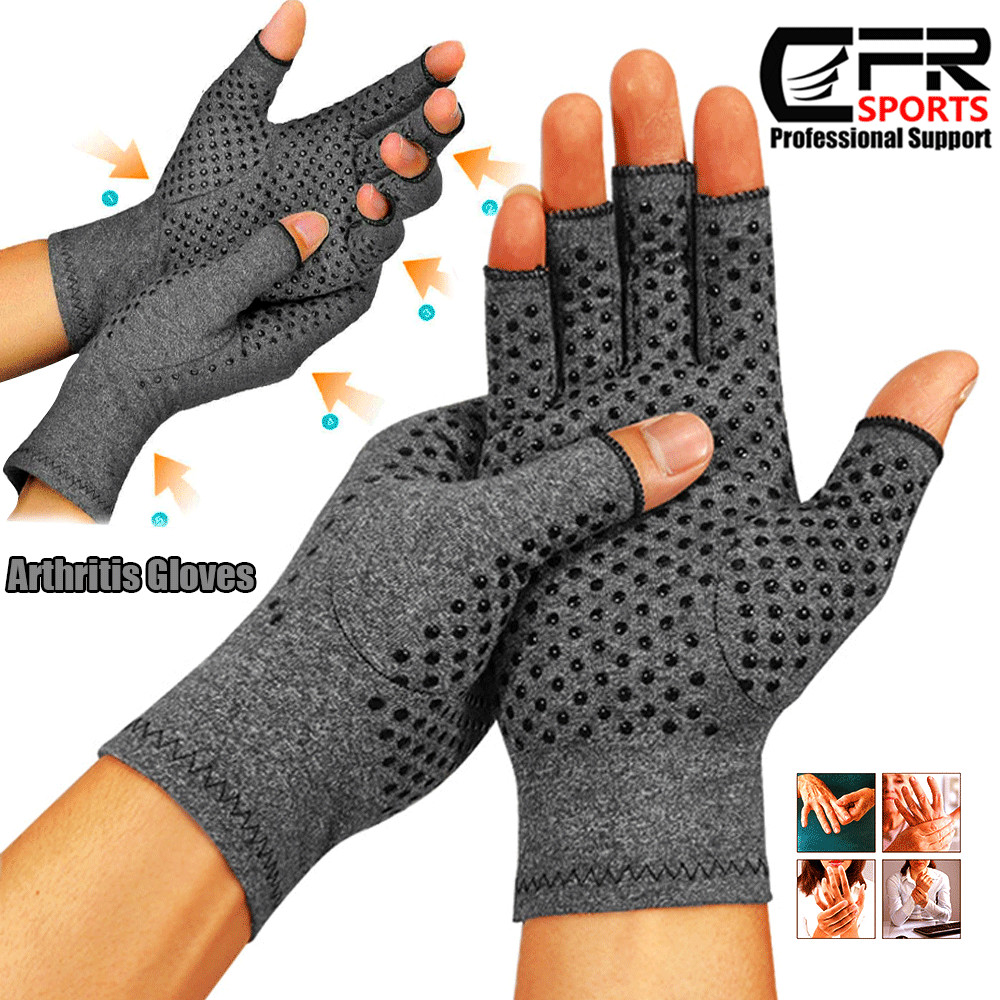 CFR Arthritis Compression Gloves Hand Half Finger Support Joint PainRelief Golf