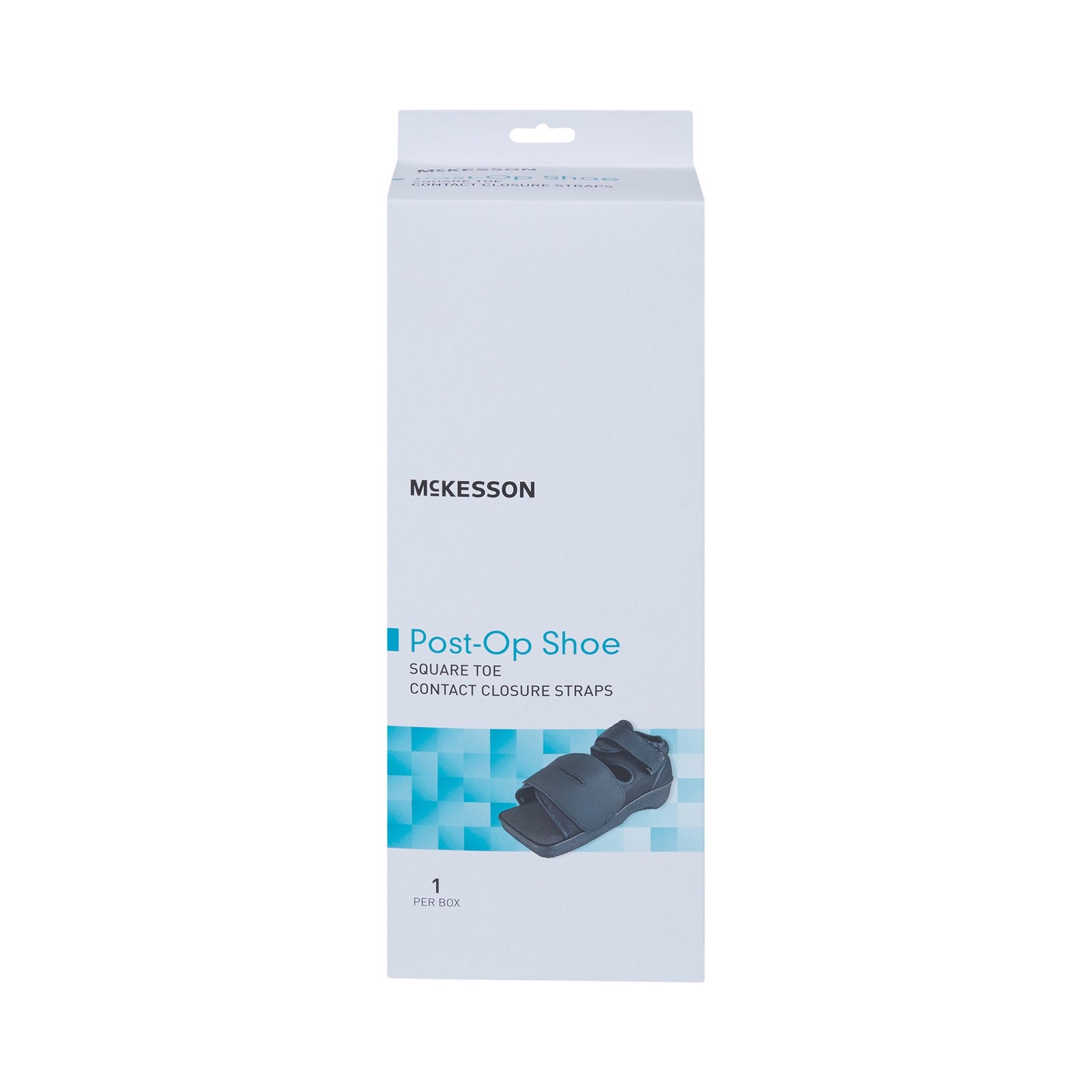 McKesson Black Post-Op Shoe Medium Contact Closure Straps 155-79-81235