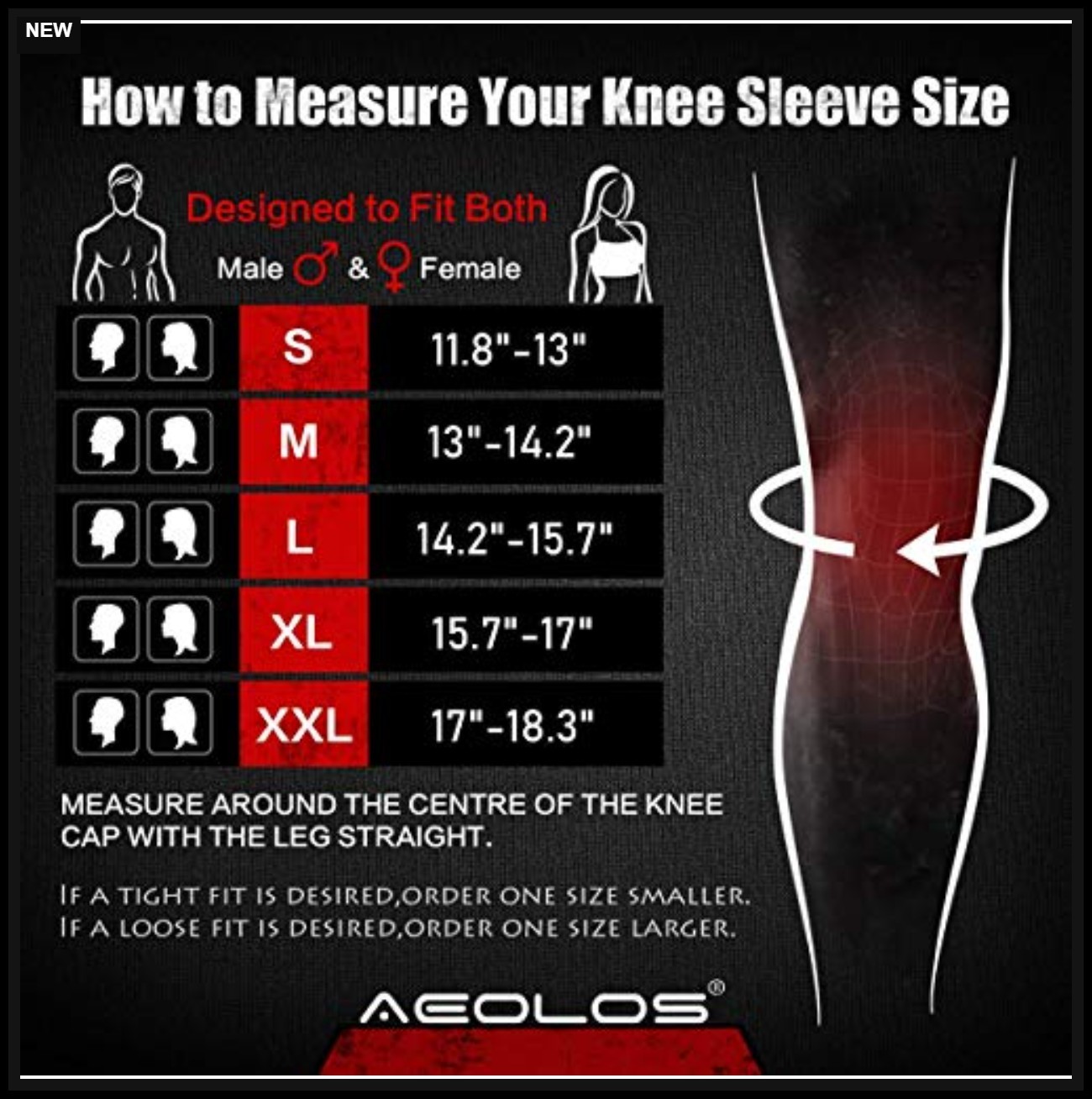 Knee Sleeves 7mm Compression Pair for Squats Weightlifting Gym Running Home