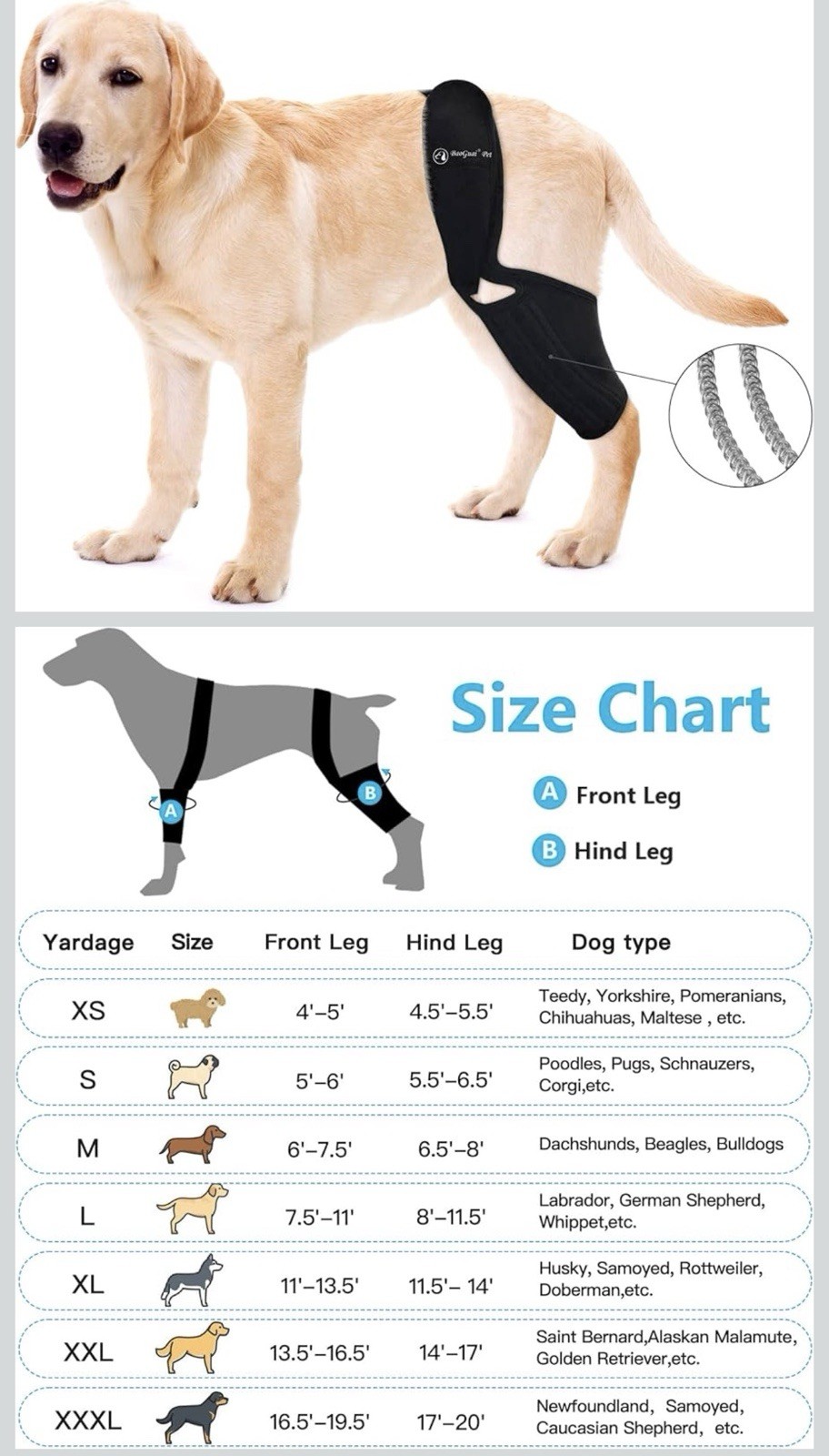 Knee Brace for Dogs ACL with Side Stabilizers,Knee Cap Dislocation Arthritis XXL