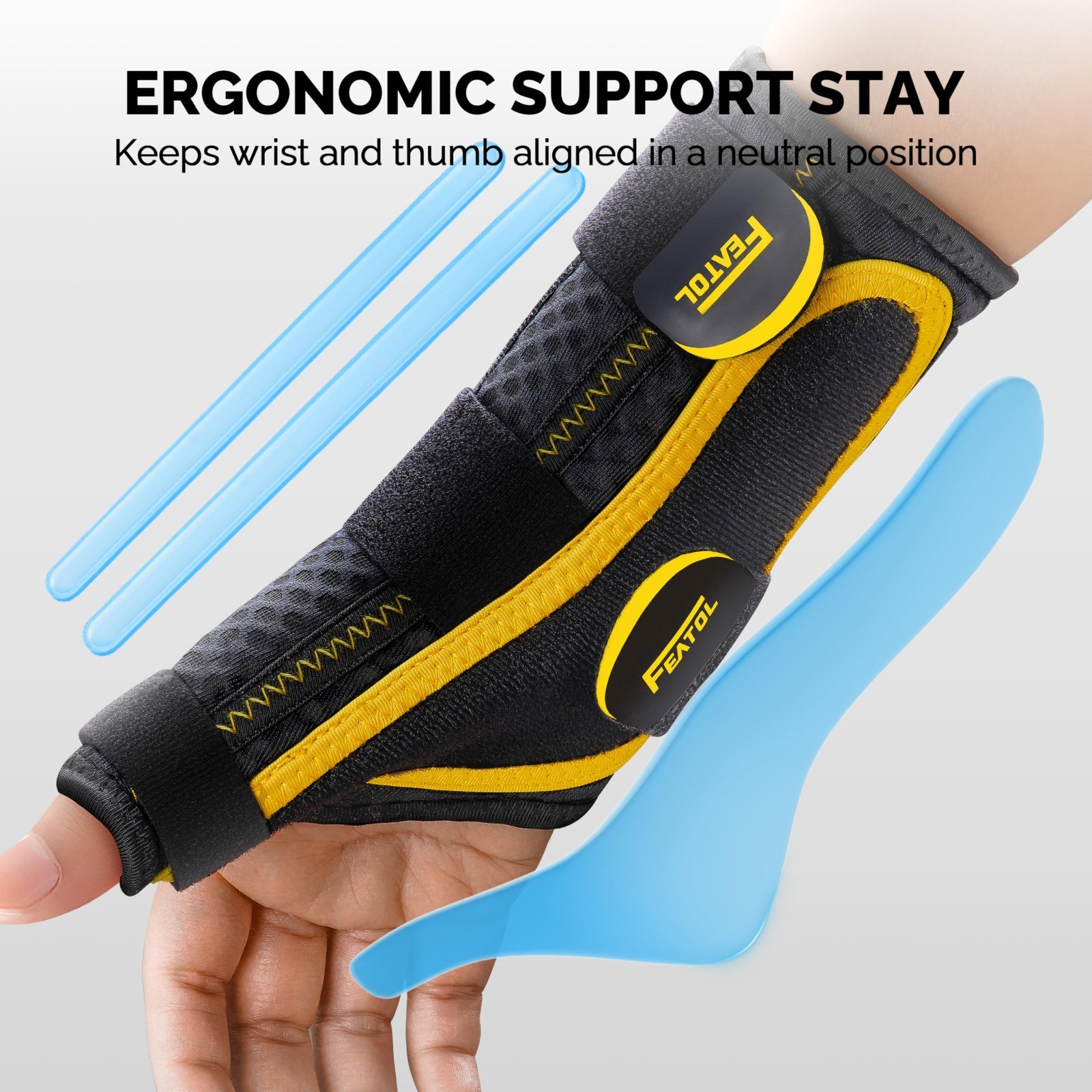 Ergonomic Thumb Brace for Trigger Thumb & De Quervain’s – Lightweight Wrist Supp