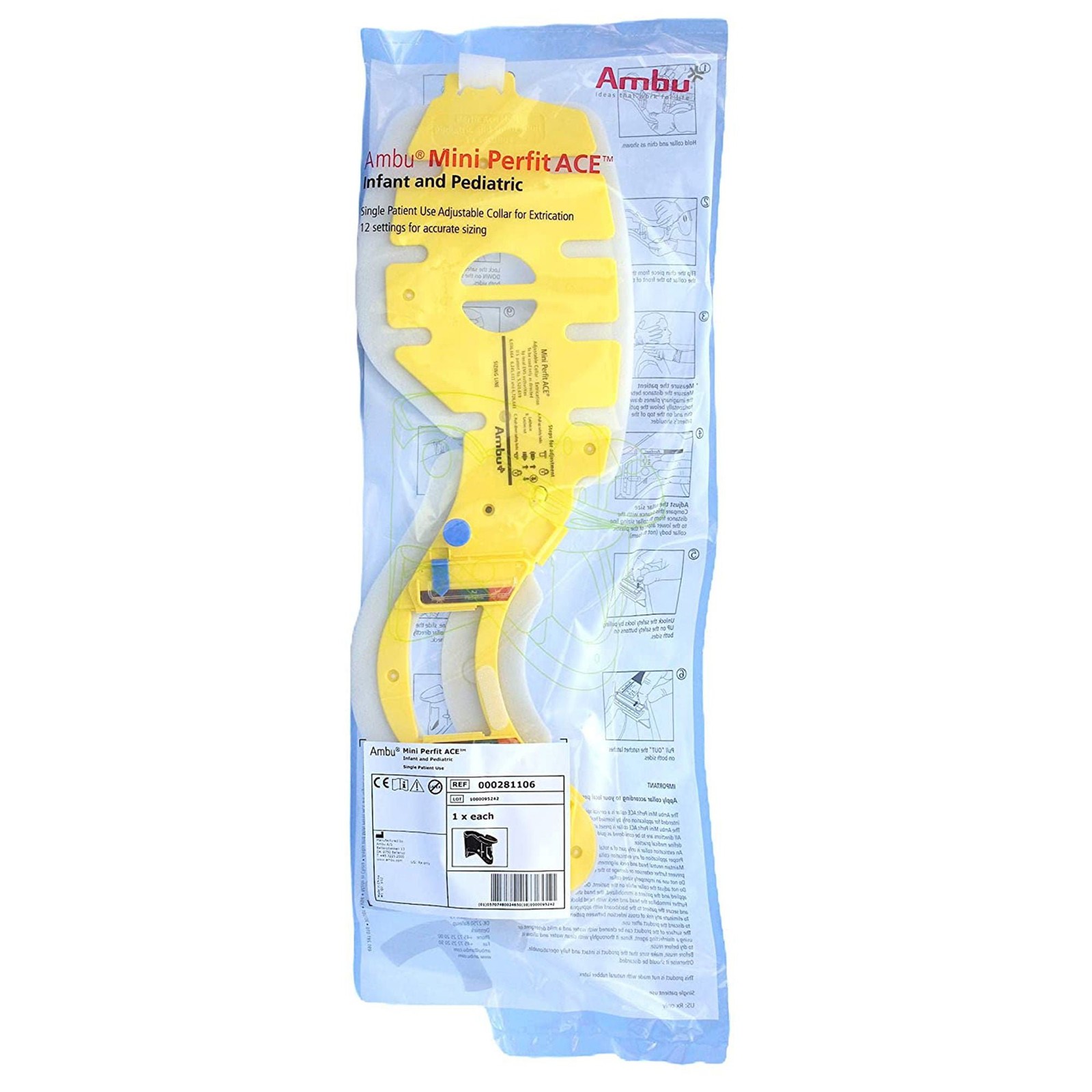 Ambu Mini Perfit ACE Extrication Cervical Collar One Size Adjustable Neck