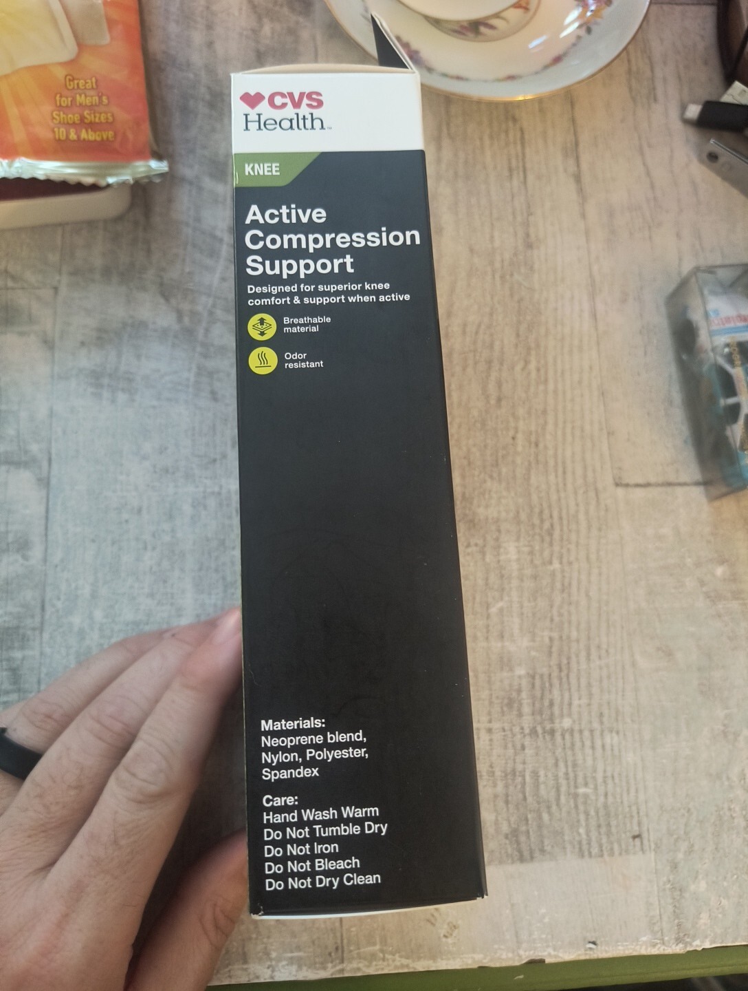 CVS Health Active Compression Knee Support Breathable Material Size Small