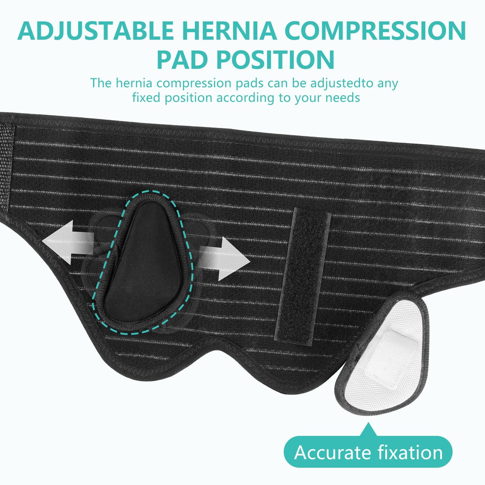 Hernia Belt for Men Inguinal, Groin Brace with 4 Removable Silicone Compressi…