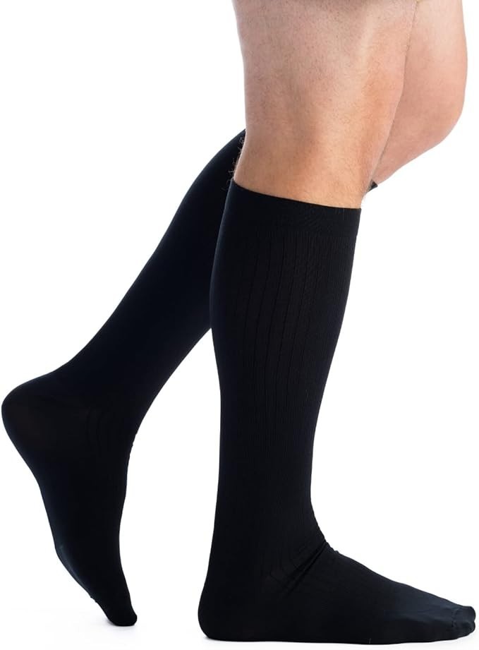 JOBST for Men Compression Knee Socks Black 8-15 mmHg Size Small 110301