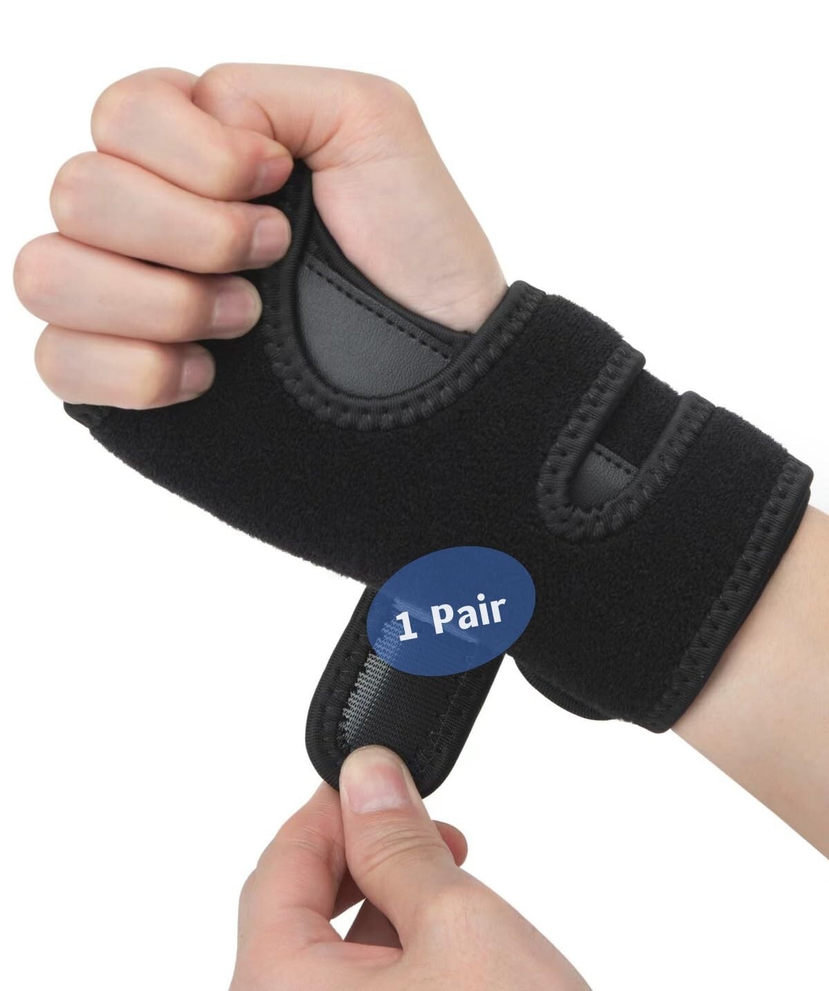 1 Pair Left Right Wrist Splint Support Brace Carpal Tunnel Hand Sprain Arthritis